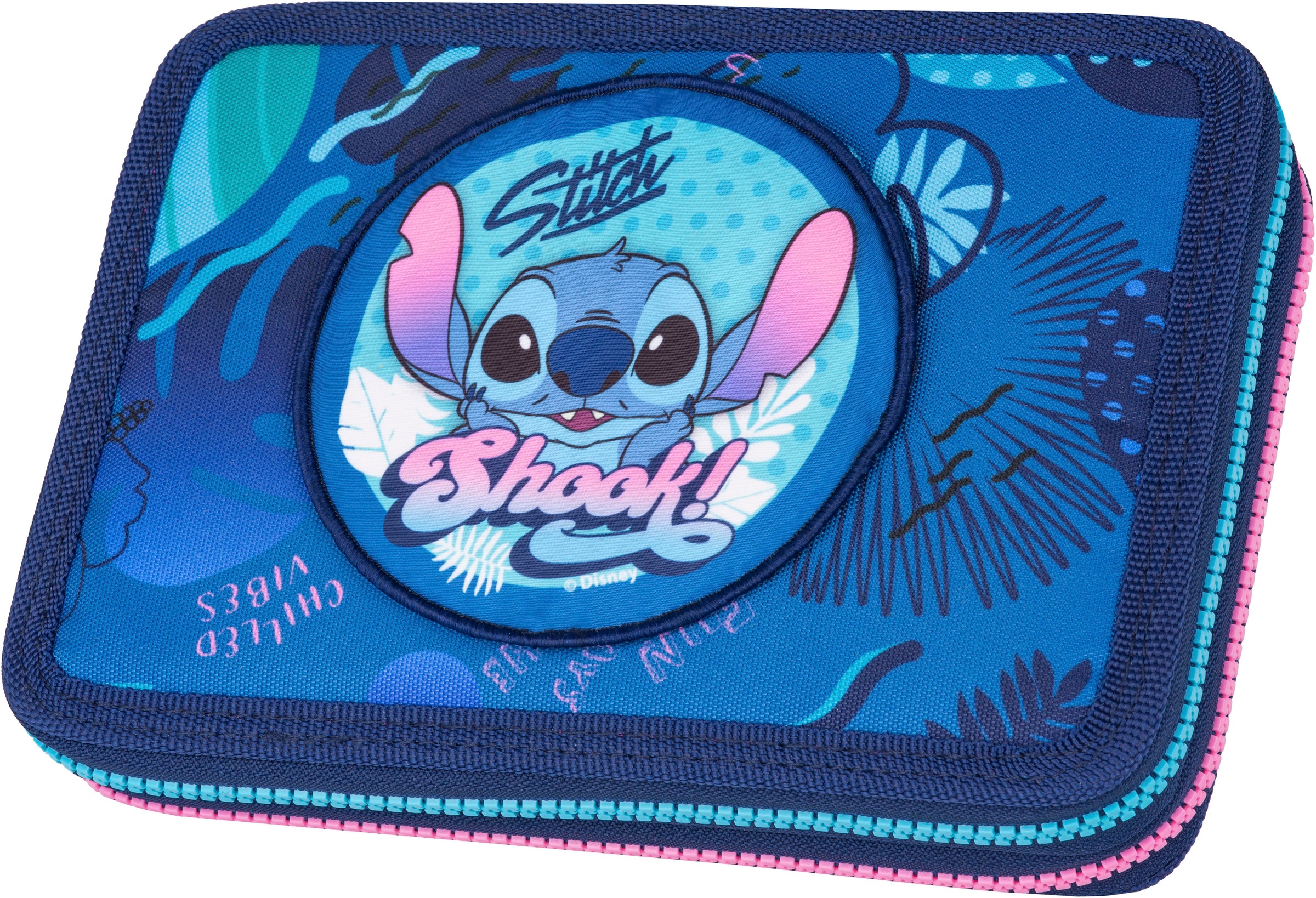 CoolPack Federmäppchen »Etui XL, Disney, Stitch, mit 2 Reißverschlüssen«, befüllt