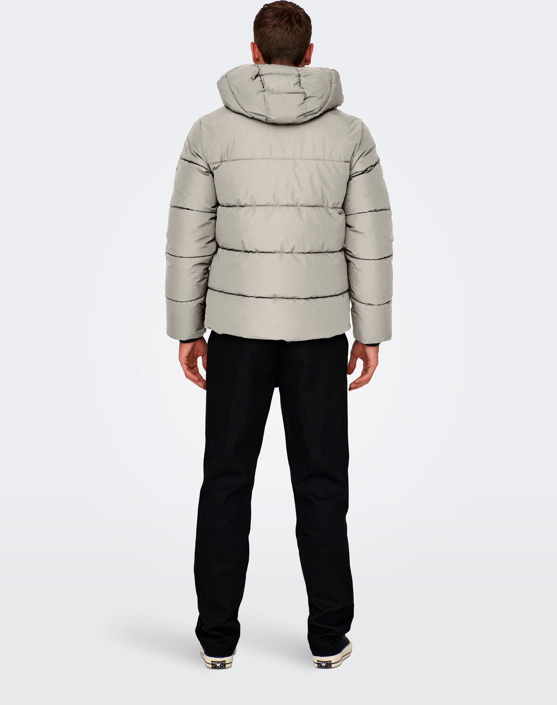 ONLY & SONS Steppjacke »ONSMARLON LIFE HOOD PUFFER JACKET OTW VD« mit Kapuze