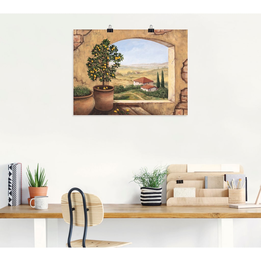 Artland Wandbild »Fenster in der Toskana«, Fensterblick, (1 St.)