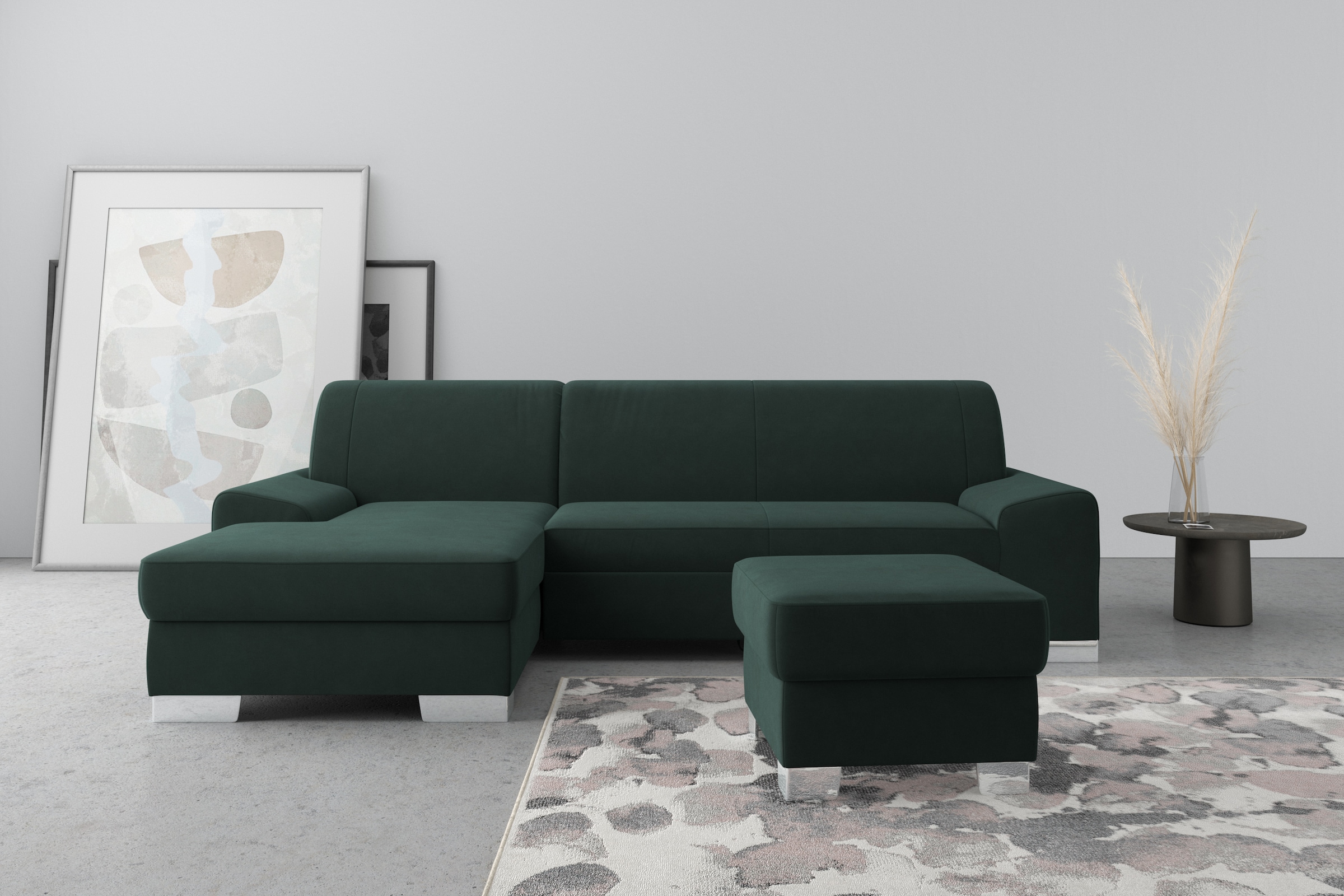 DOMO collection Ecksofa "Anzio L-Form", wahlweise mit Bettfunktion und Fede günstig online kaufen