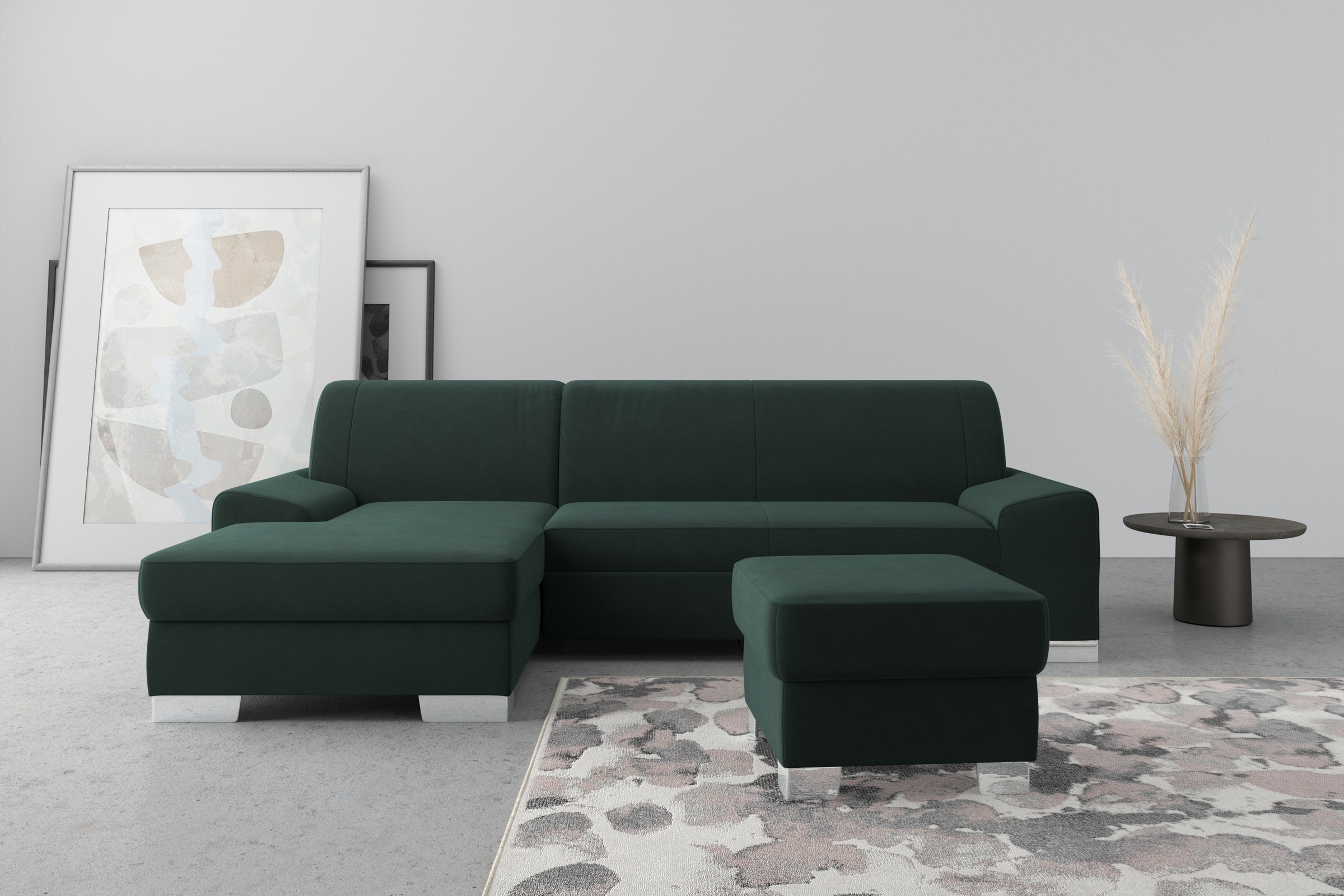DOMO collection Ecksofa »Anzio L-Form, whlw. Bettfunktion, Federkern, hochw günstig online kaufen
