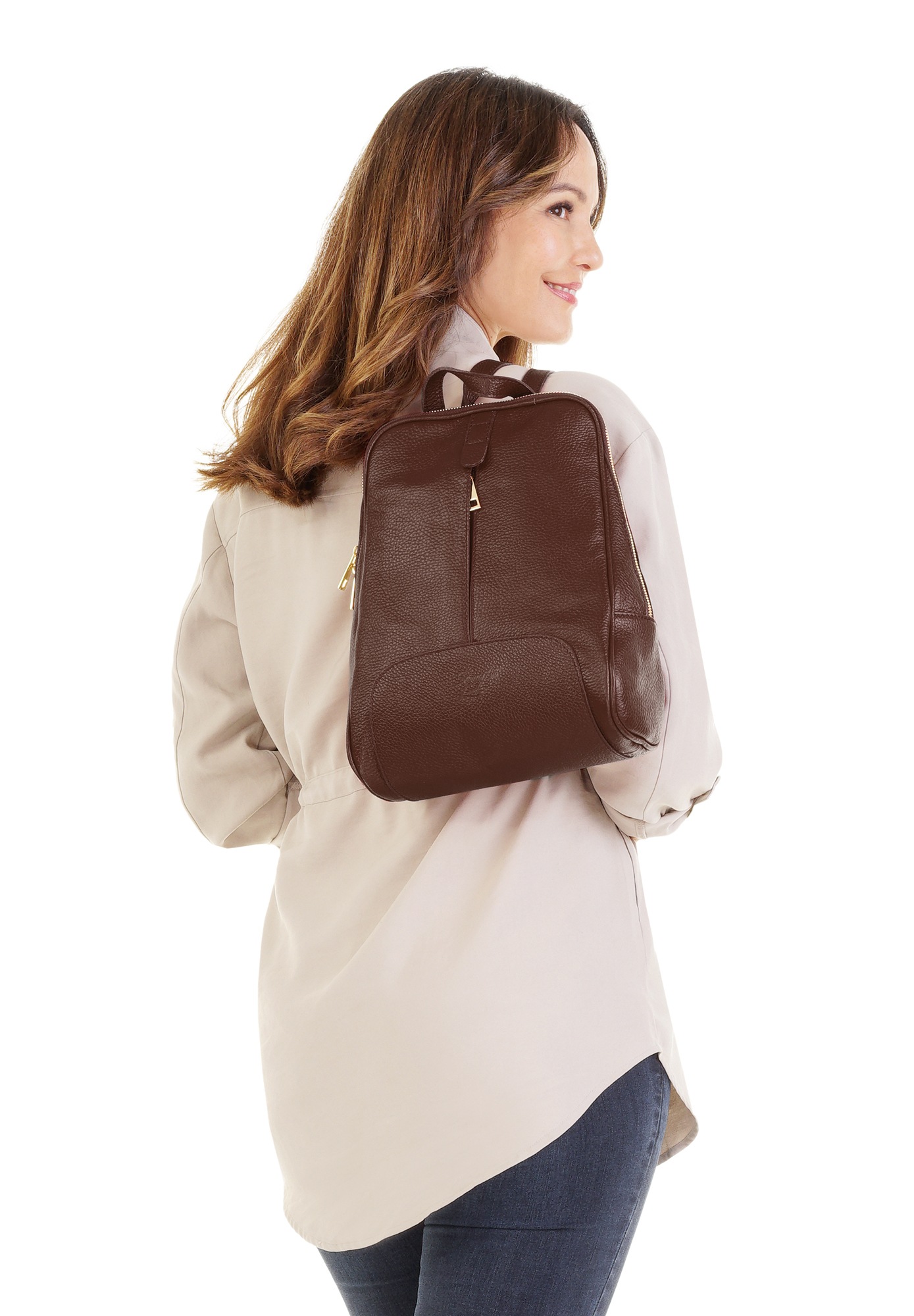 Samantha Look Cityrucksack, echt Leder, Made in Italy