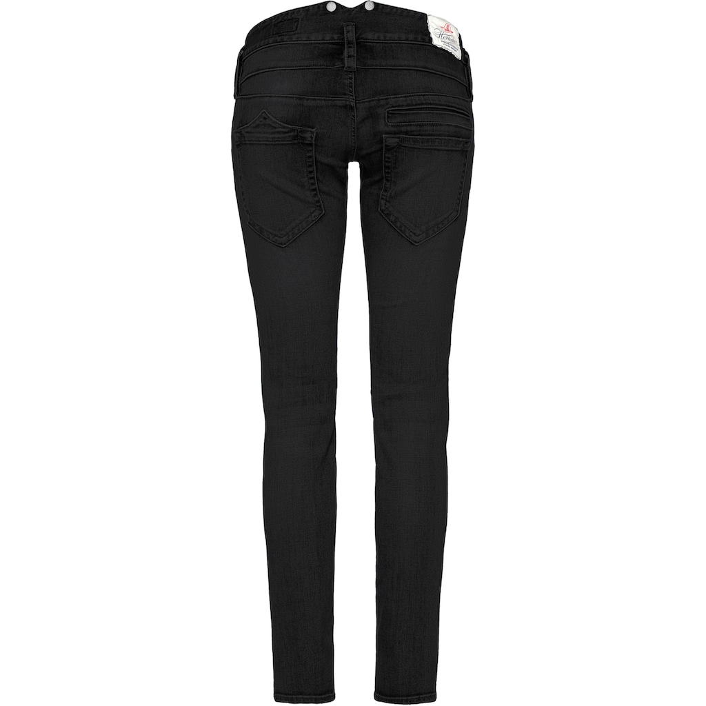 Herrlicher Röhrenjeans »PITCH SLIM REUSED DENIM«, Low Waist mit leichtem Push-Up-Effekt