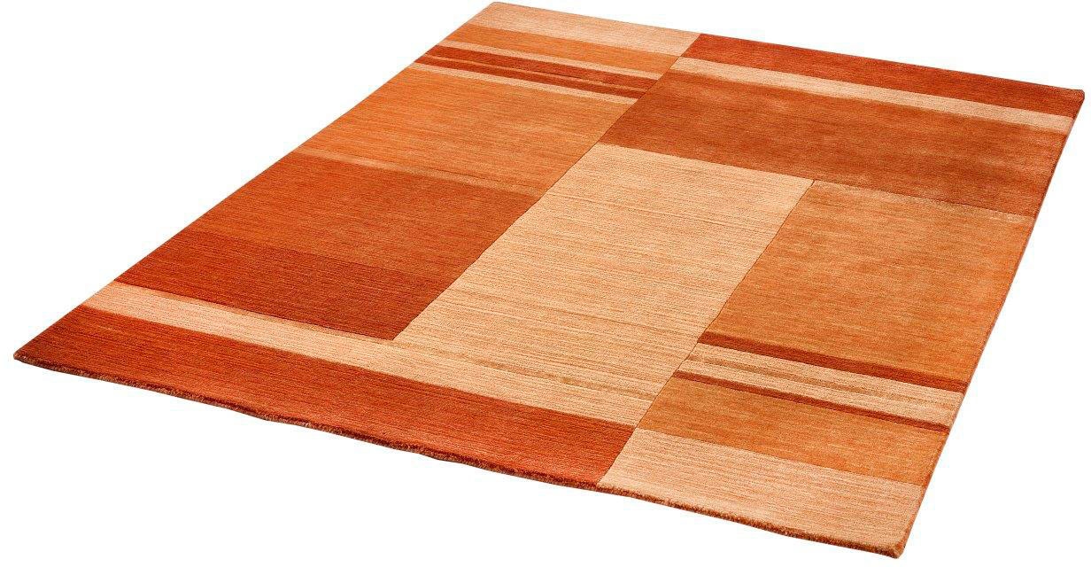 Dekowe Teppich »Jens«, rechteckig, 13 mm Höhe, Handgewebt, 50% Wolle, 50% Viskose, handgeweb seidige Oberfläche