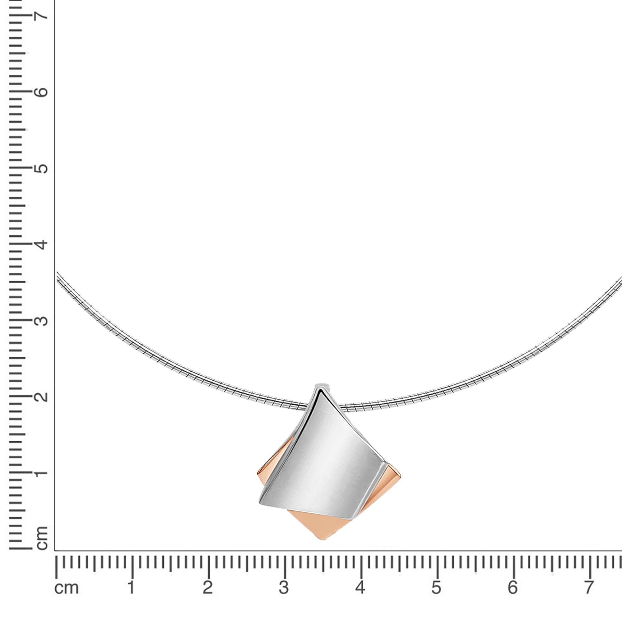 CELESTA Kette mit Anhänger »Silber 925 rhodiniert und rosé-vergoldet 42cm lang«