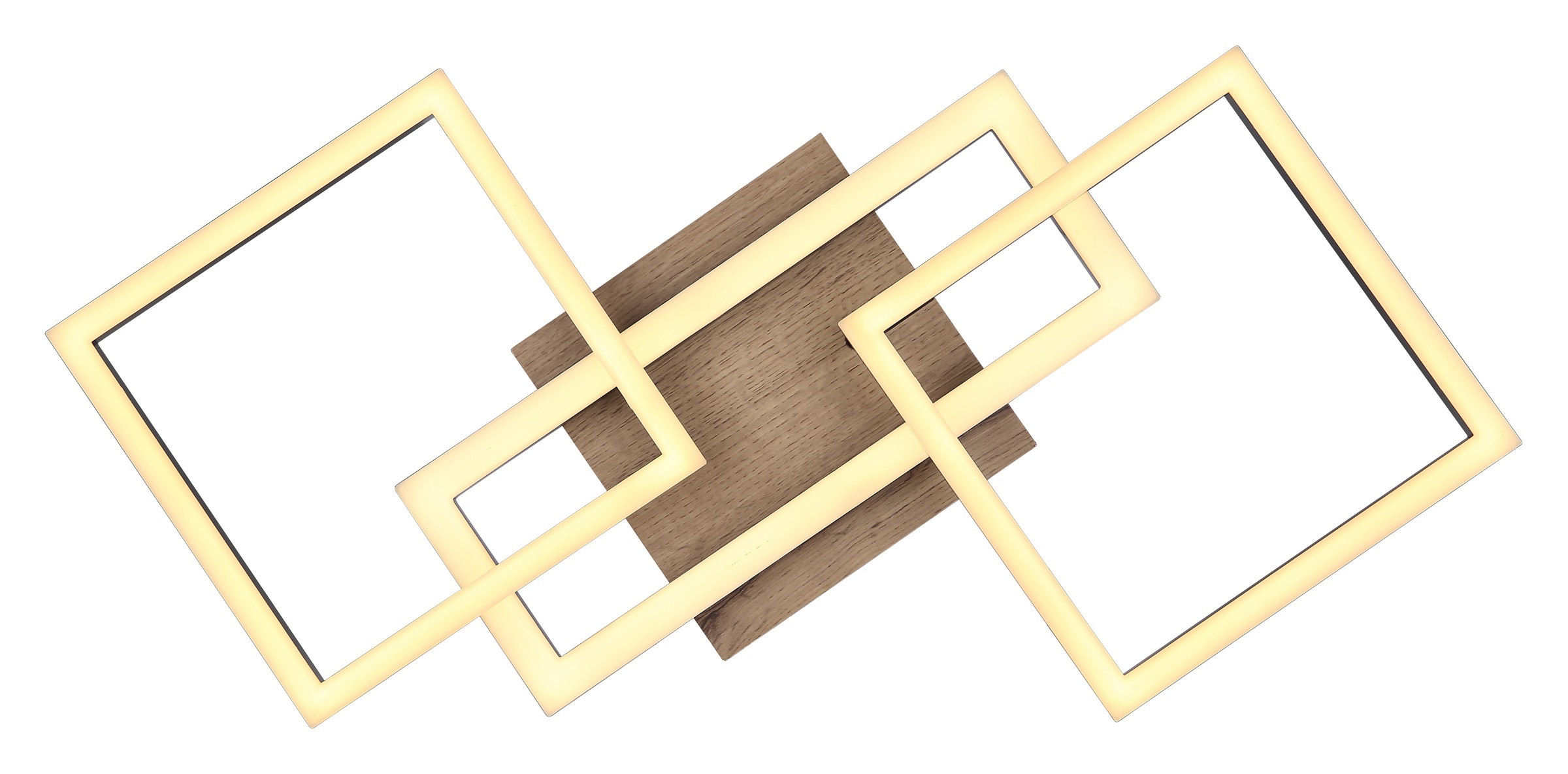 GLOBO LIGHTING LED Deckenleuchte »BOSSY« LED-Modul Warmweiß Deckenlampe/Wohnzimmer/Schlafzimmer/modern/Holz