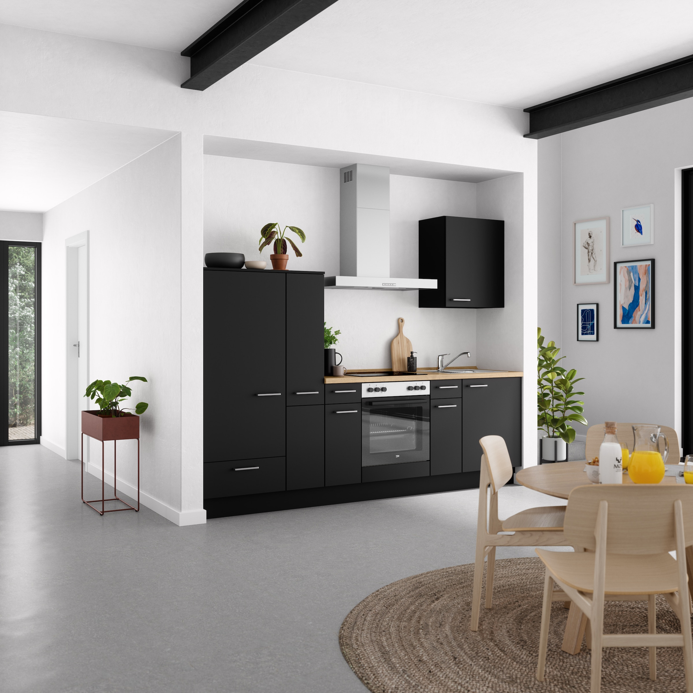 nobilia® Küchenzeile »"Touch I"«, vormontiert, Ausrichtung wählbar, Breite 270 cm, wahlw. mit E-Geräten
