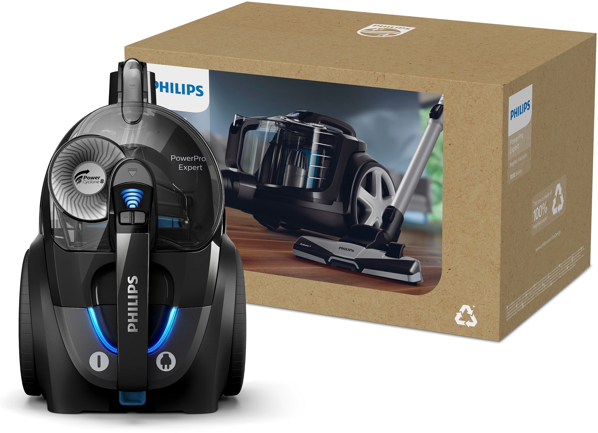 Philips Bodenstaubsauger »FC9741/09« 900 W beutellos mit 2,0 l Fassungsvermögen und Tri-Active+-Düse