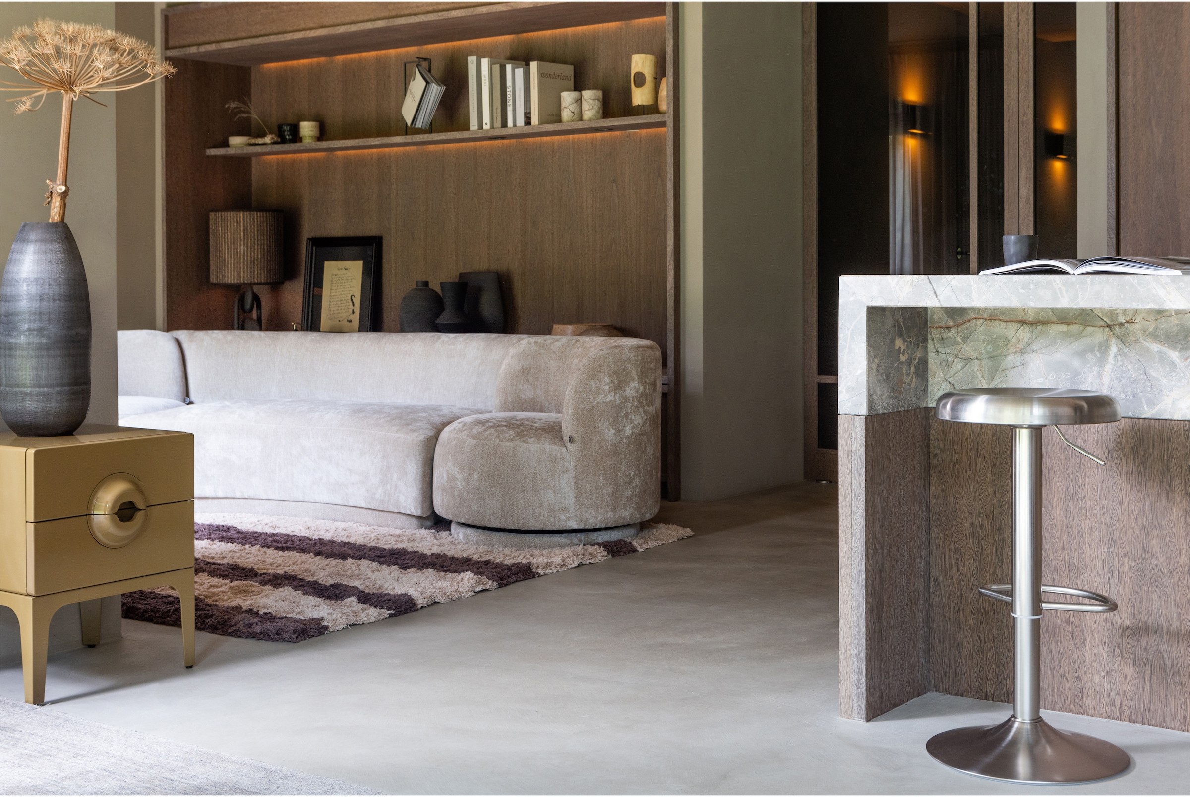 WOOOD Nachtkonsole »WOOOD Merge Kommode/Nachttisch 2 Schubladen«