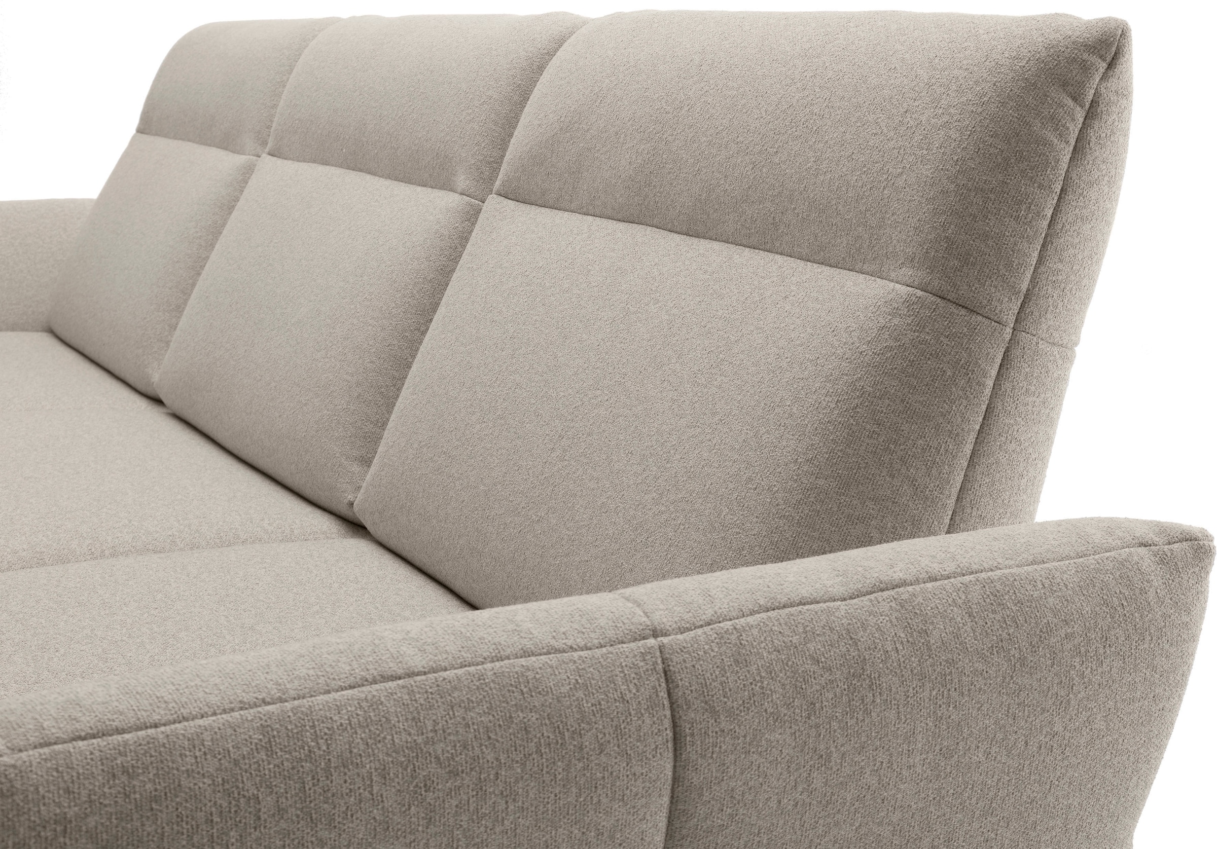 Creation BY ROLF BENZ Ecksofa »CR.460«, Sockel in Eiche, Winkelfüße in Umbragrau, Breite 318 cm