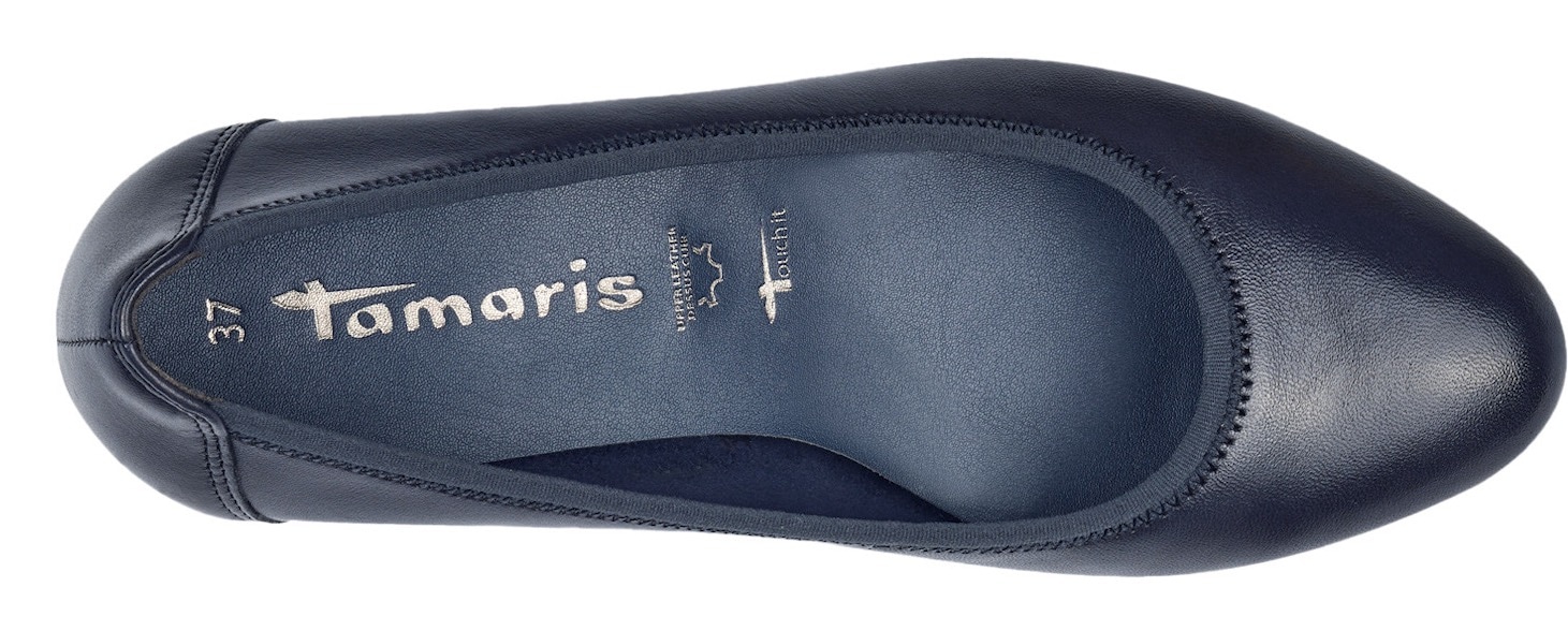 Tamaris Pumps »Borage«, Keilabsatz, Halbschuh, Schlupfschuh mit komfortablem Elastikeinfass