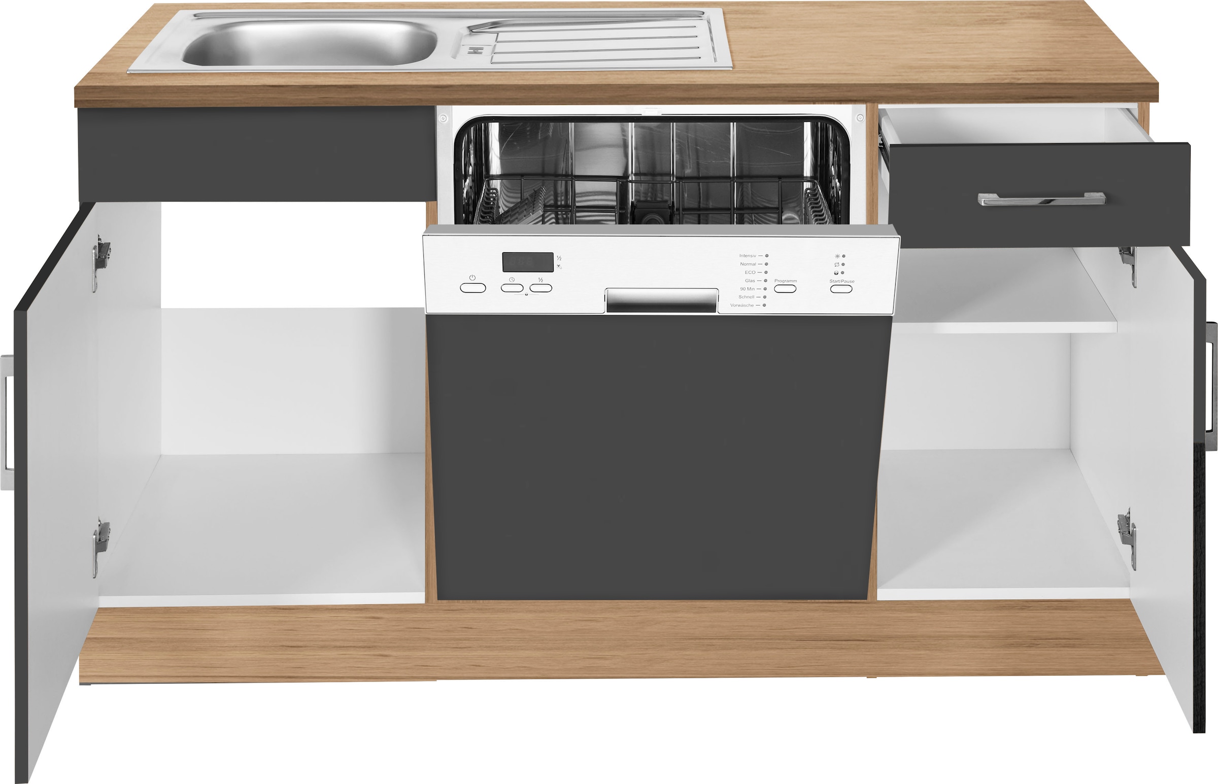 KOCHSTATION Winkelküche »KS-Colmar«, mit E-Geräten, Stellbreite 210/210 cm