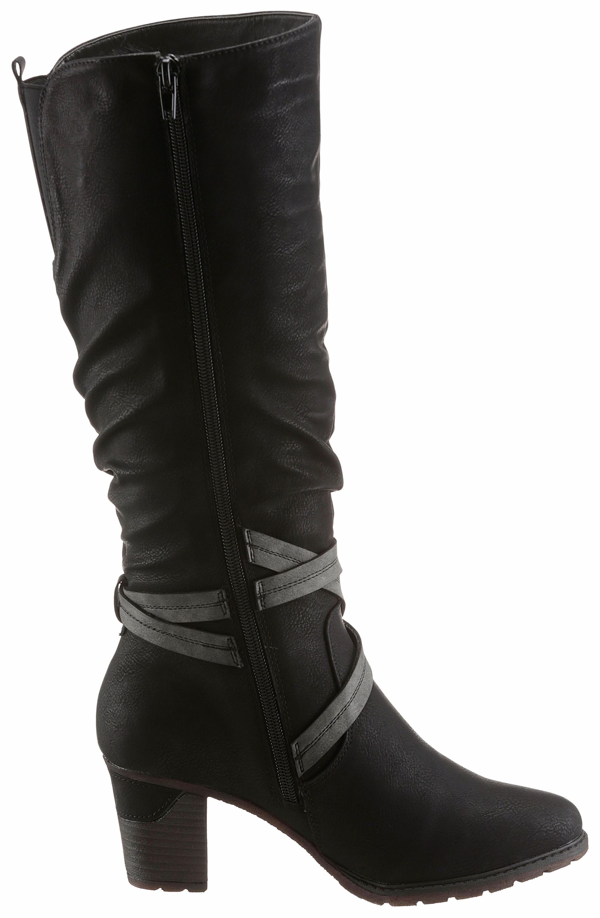 Rieker Winterstiefel, Blockabsatz, Rieker TEX-Membran, mit stylischem Zierriemchen