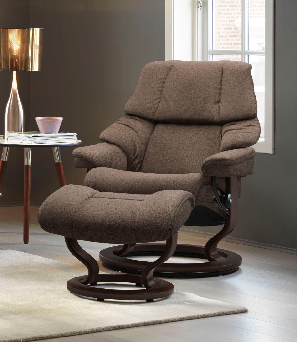 Stressless® Relaxsessel »Reno«, (Set, Relaxsessel mit Hocker), mit Hocker, günstig online kaufen