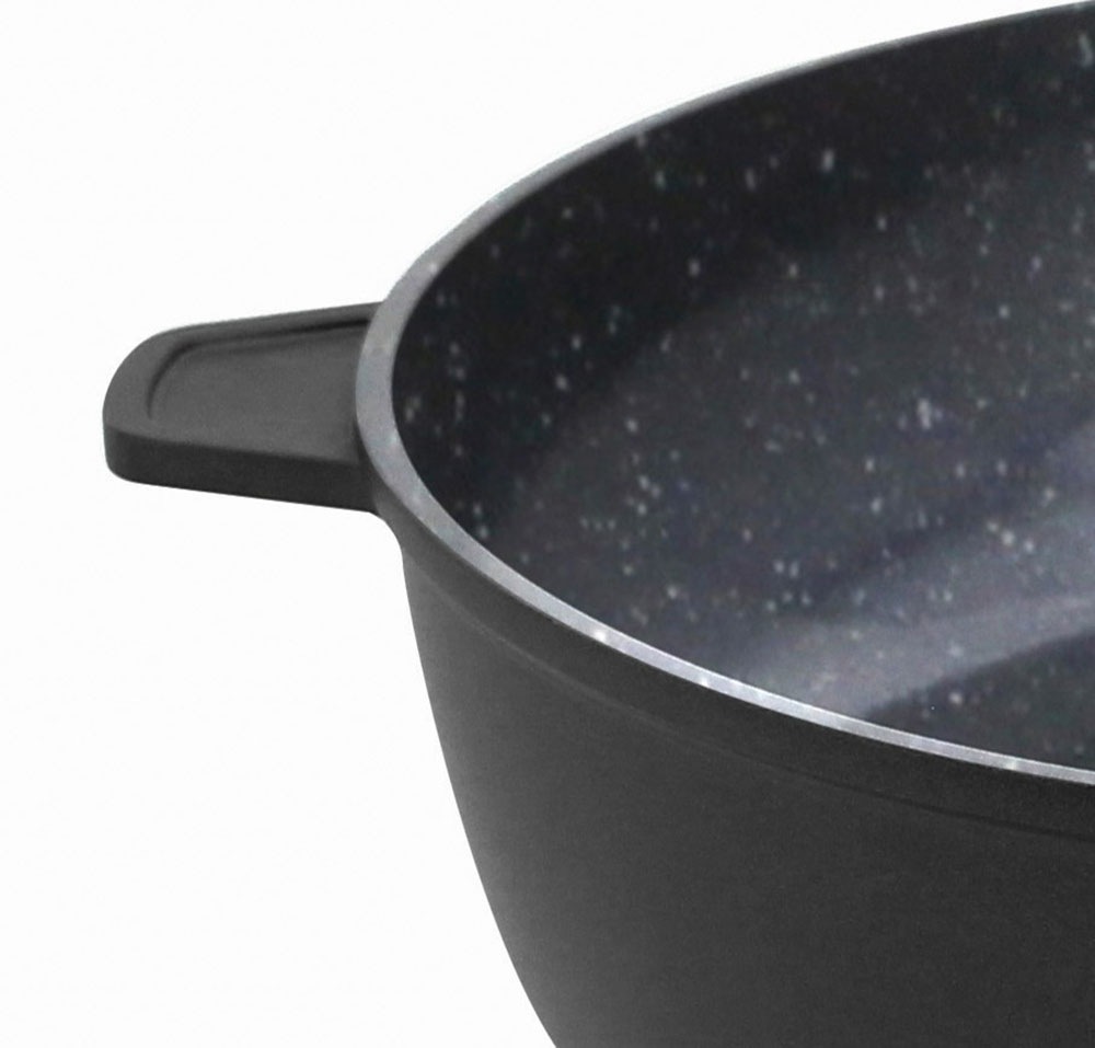 Elo Schmorpfanne »Siloncast Pfanne mit Gegengriff«, Aluminiumguss, (1 tlg.), antihaftbeschichtet, hitzeisolierender Stiel, Gegengriff