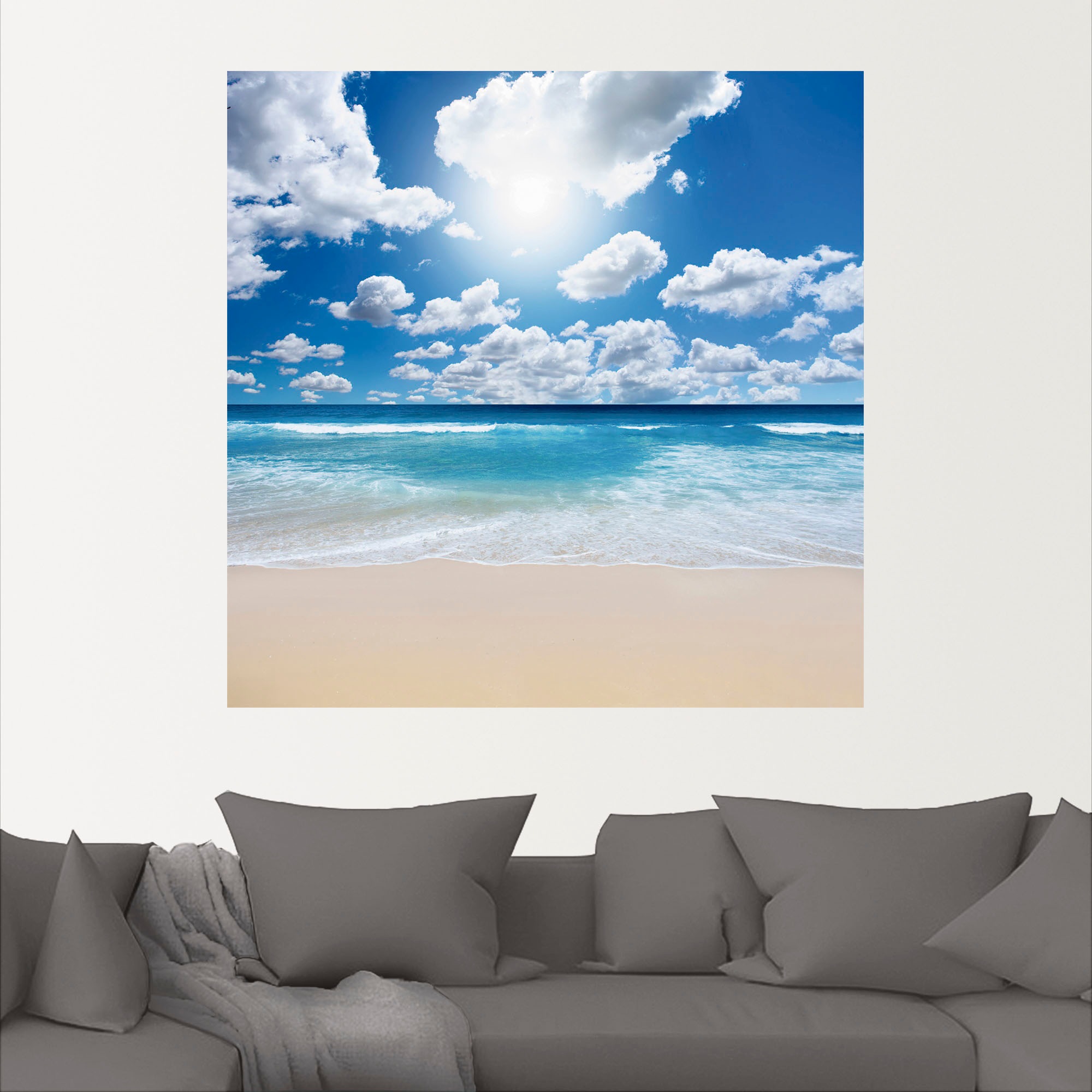 Artland Wandbild »Großartige Strandlandschaft«, Strand, (1 St.), als Leinwandbild, Poster, Wandaufkleber in verschied. Größen