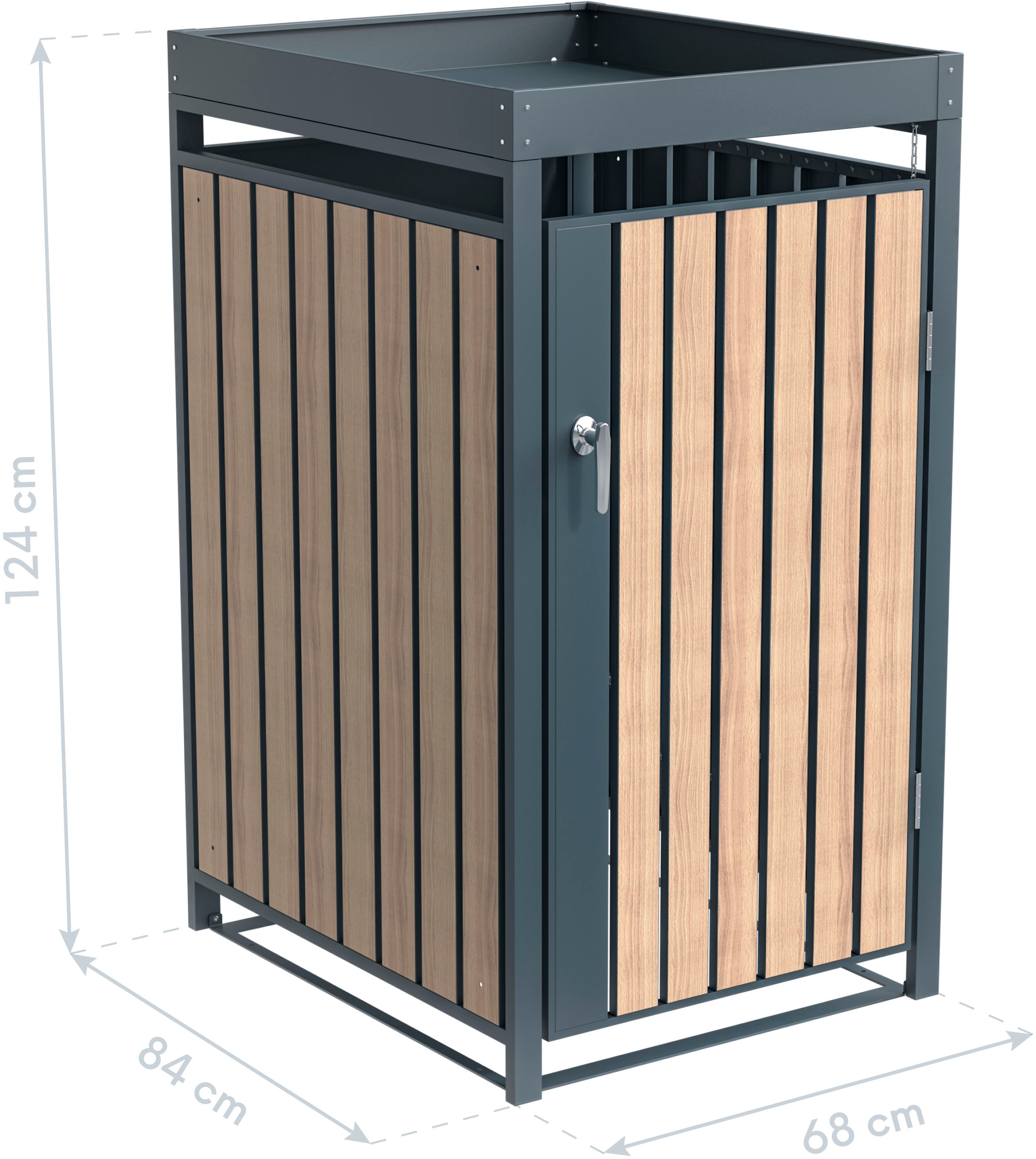 WESTMANN Mülltonnenbox »Planta«, Platz für 1 Mülltonnen je 240 L, BxHxT: 68x84x124,5 cm