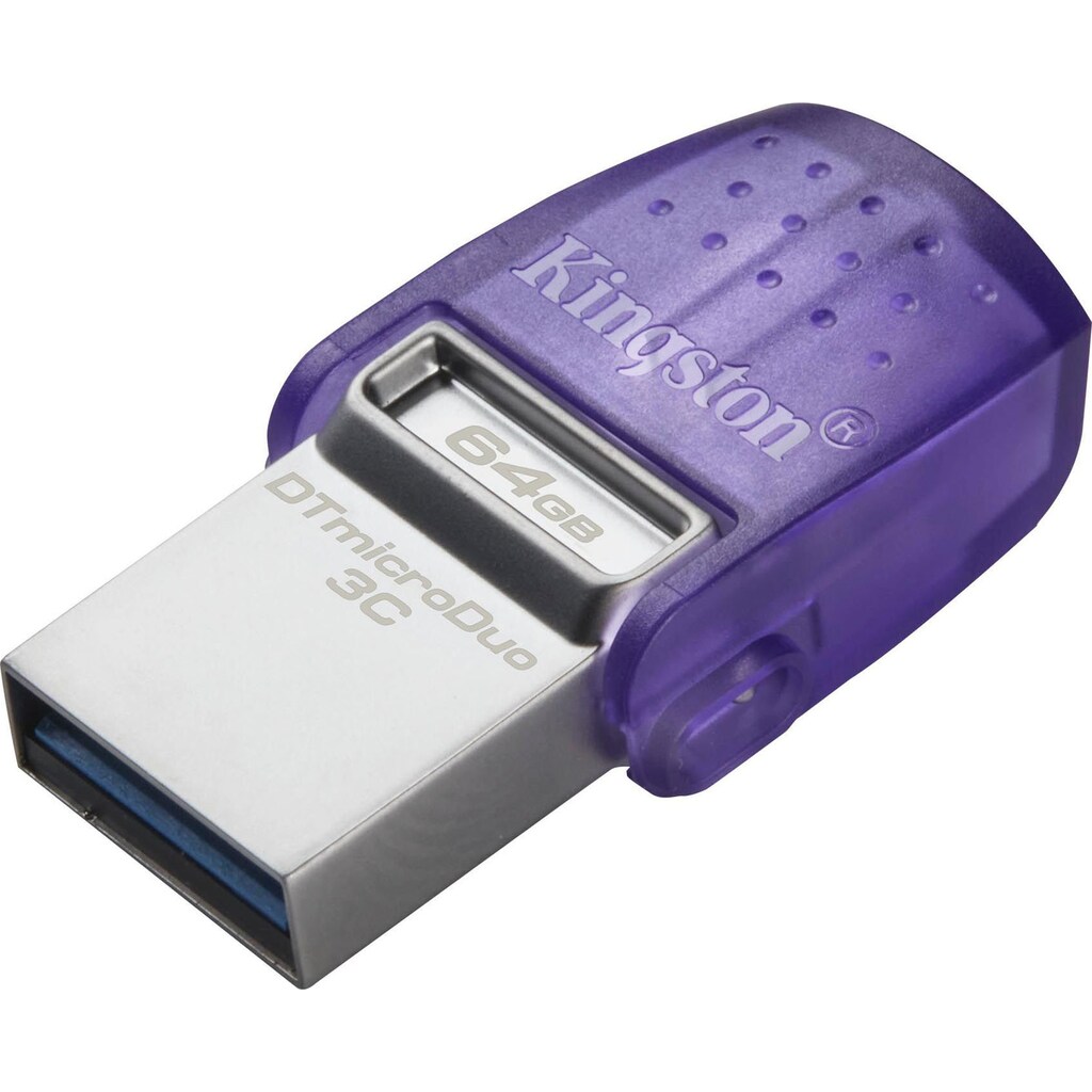 Kingston USB-Stick »DATATRAVELER® MICRODUO™ 3C 64GB«, (USB 3.2 Lesegeschwindigkeit 200 MB/s)