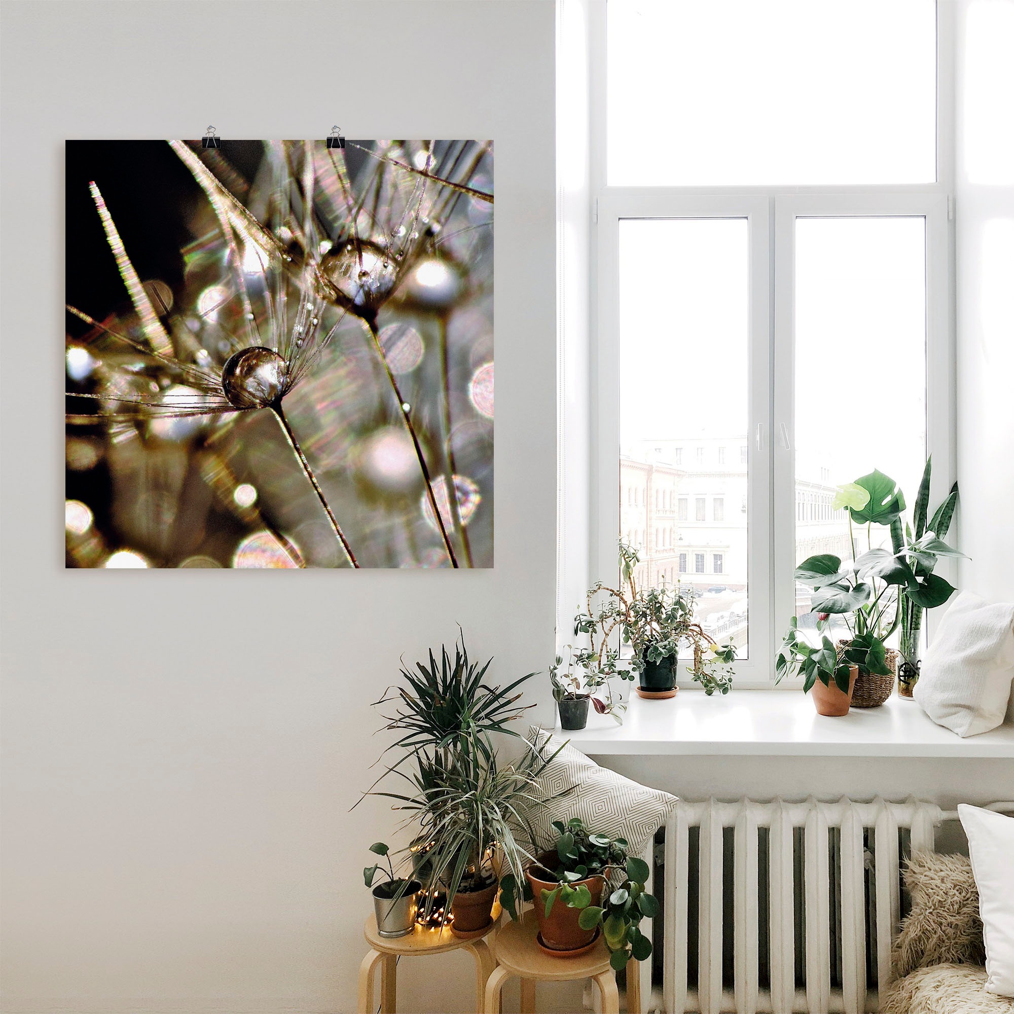 Artland Wandbild »Pusteblume abstrakt«, Blumen, (1 St.), als Leinwandbild, Poster, Wandaufkleber in verschied. Größen
