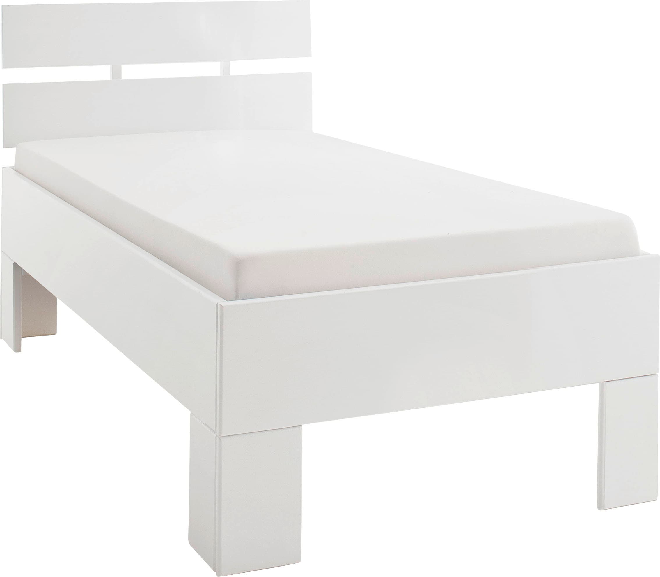 Home affaire Bettgestell »Progress Massivholzbett in 5 Größen, weiß lackier günstig online kaufen