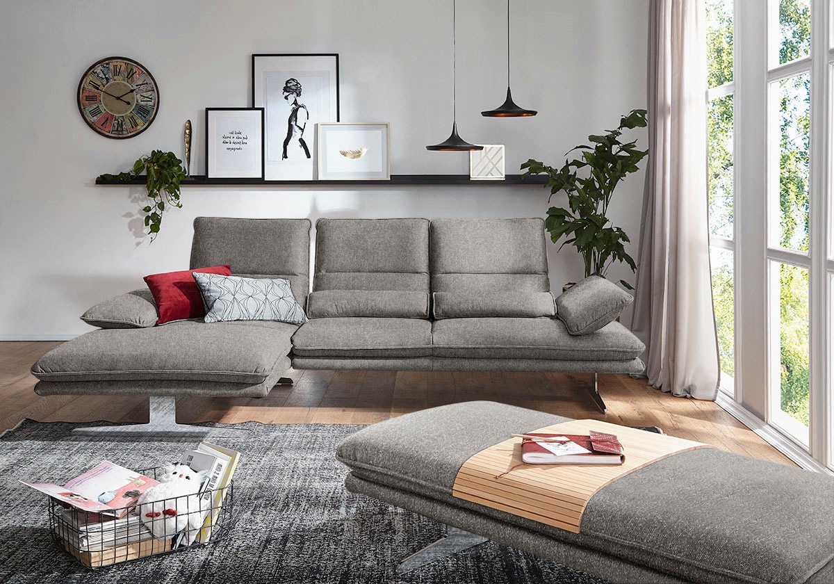 W.SCHILLIG Ecksofa »broadway, Designsofa mit tollem Sitzkomfort, L-Form«, S günstig online kaufen