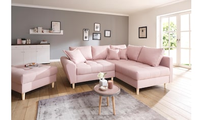 Ecksofa »Rice«, (Set, mit Hocker)