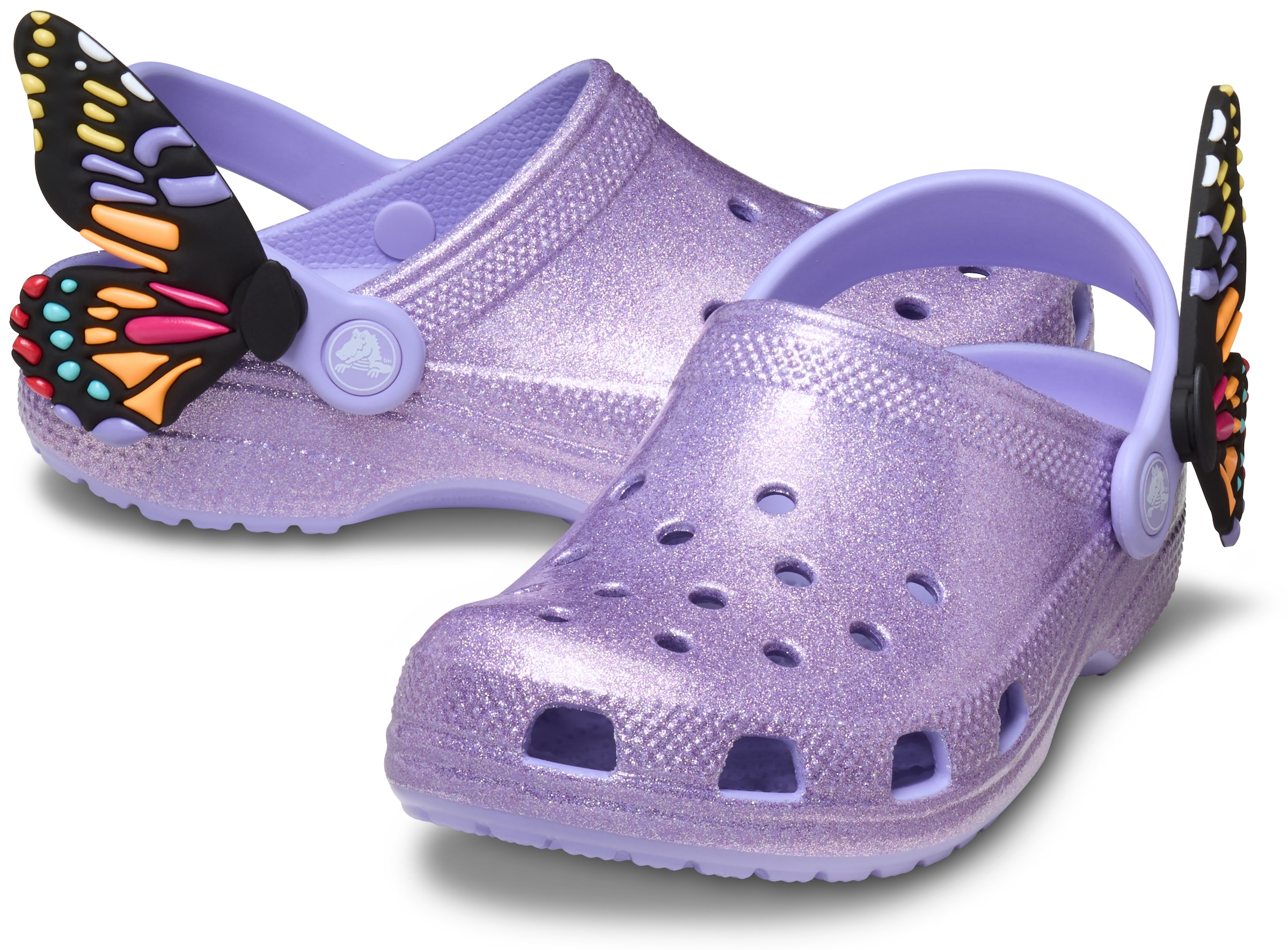 Crocs Clog »Classic IAM Butter Fly«  , Sandale, Hausschuh mit Glitzer