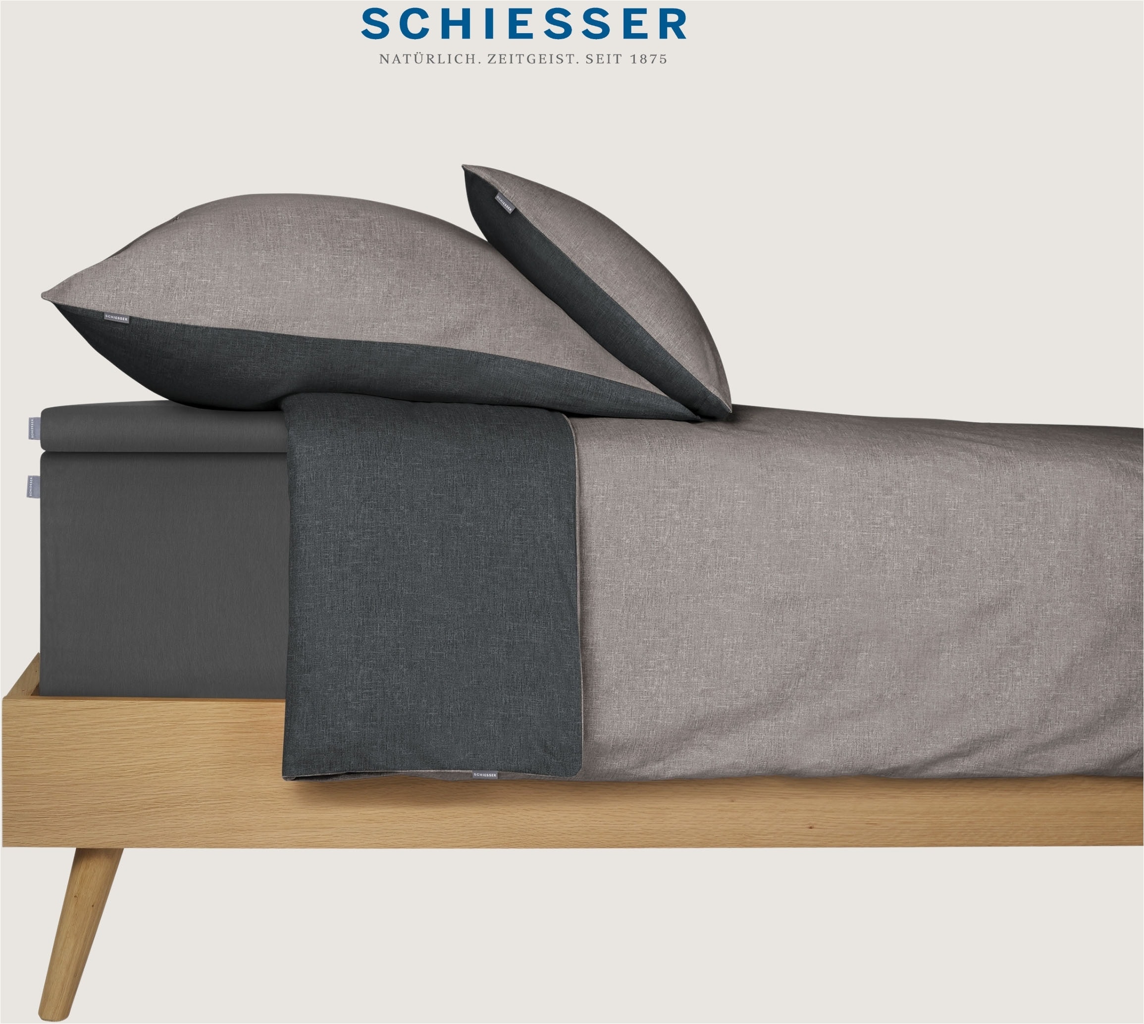 Schiesser Spannbettlaken »Flexi aus 95% Baumwolle und 5% Elastahan in Premium-Qualität«, für hohe Matratzen und Boxspringbetten geeignet, Made in Green