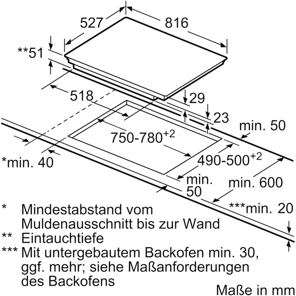 BOSCH Flex-Induktions-Kochfeld von SCHOTT CERAN®, PXY875DC1E