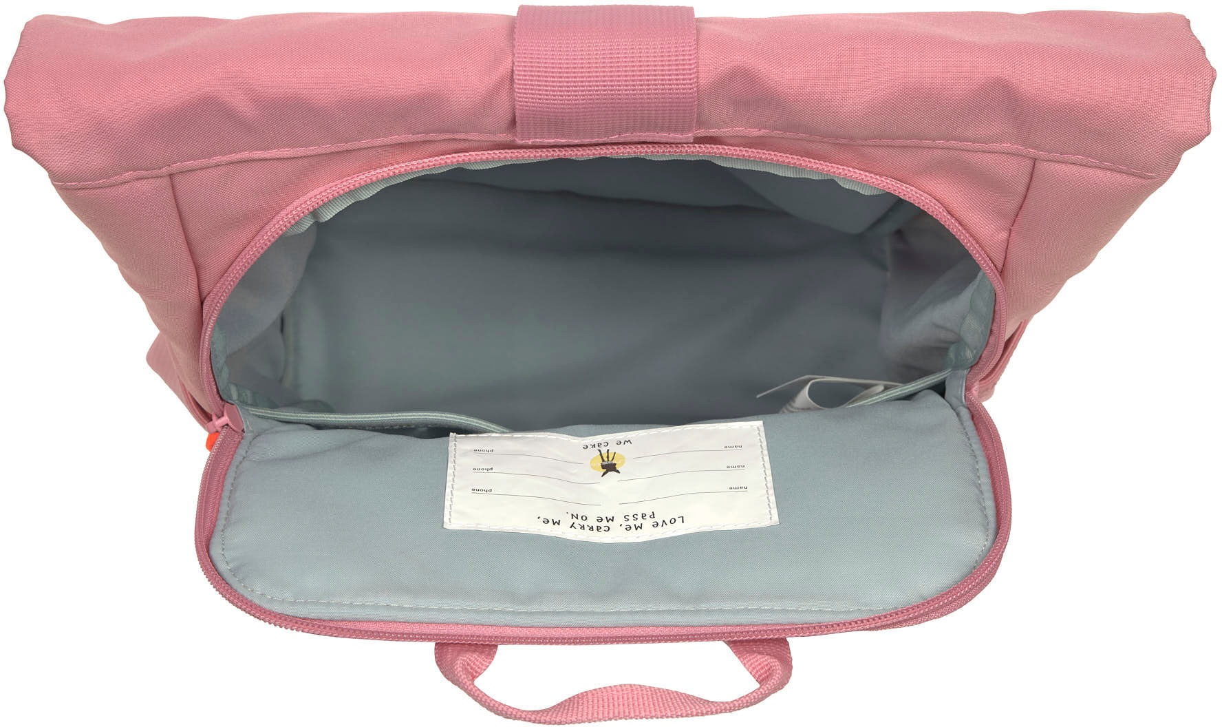 LÄSSIG Kinderrucksack »Medium Rolltop Backpack, pink«, Reflektoren, aus recycelten PET-Flaschen