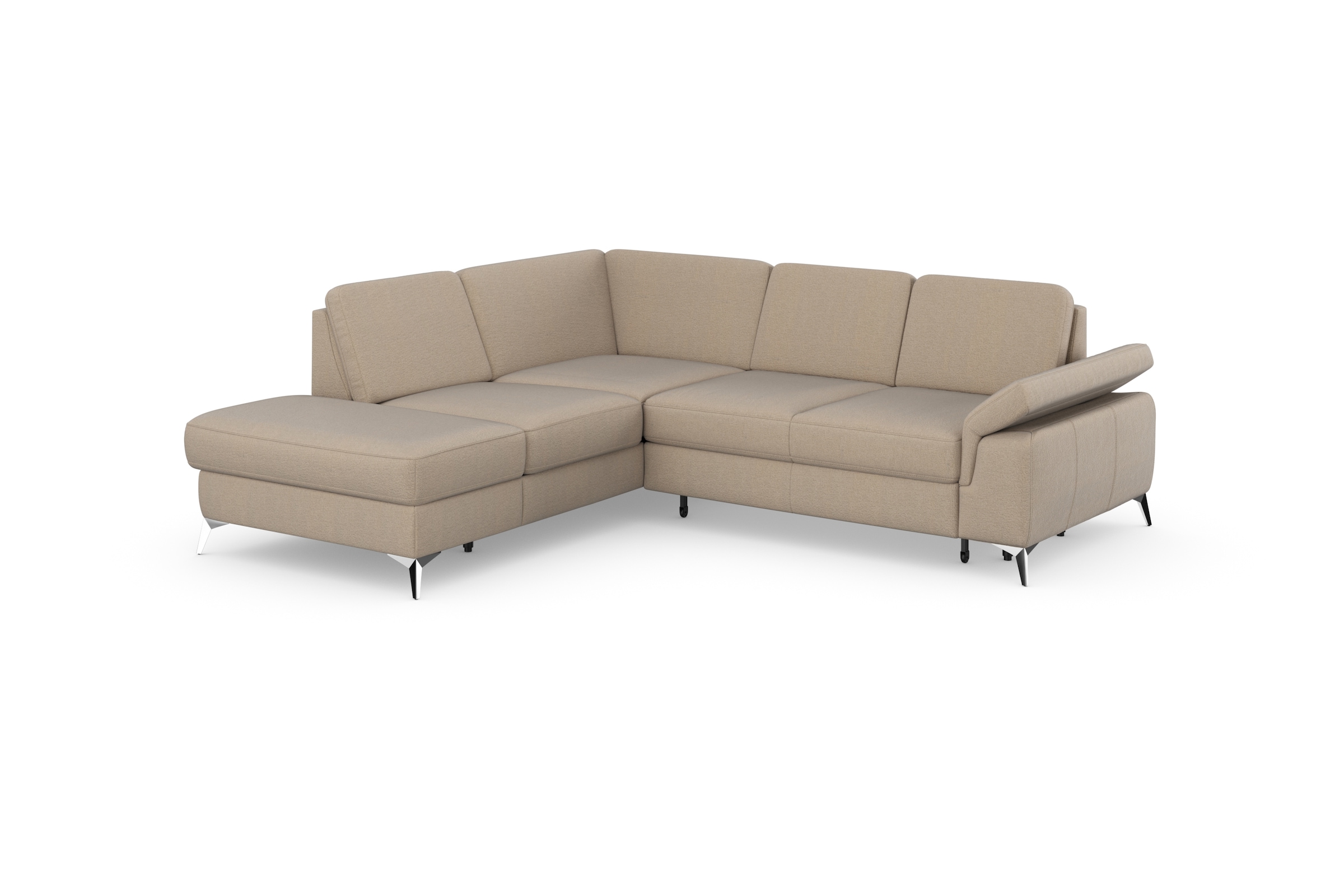 sit&more Ecksofa »Padua L-Form«, inklusive Sitztiefenverstellung, Armteilfunktion und Federkern