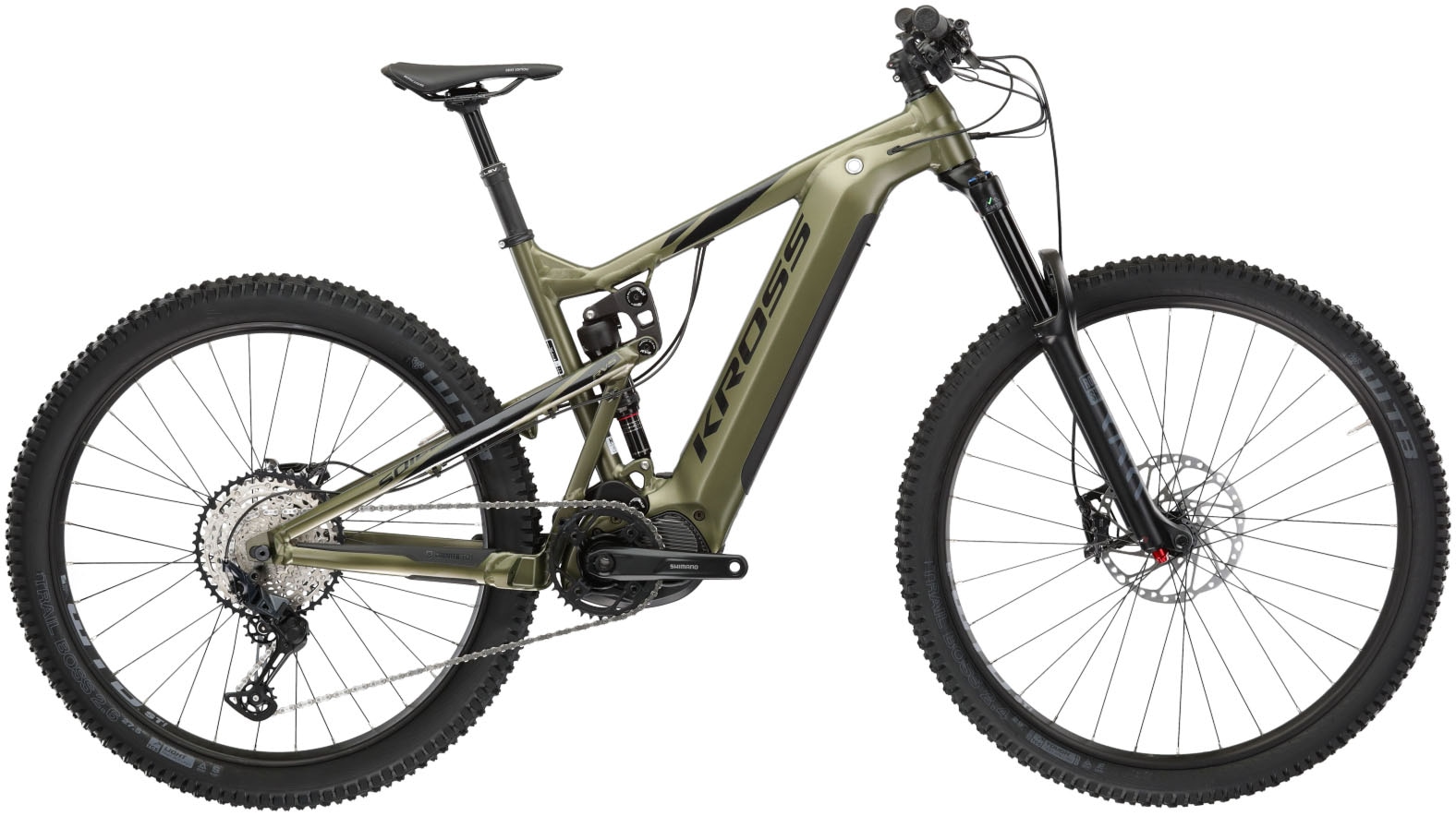KROSS »E-MTB Soil Boost 2.0 630 29/27, 5 Zoll grün« 12 Gang Shimano DEORE SLX M7100 Schaltwerk Kettenschaltung Mittelmotor 250 W Pedelec,...