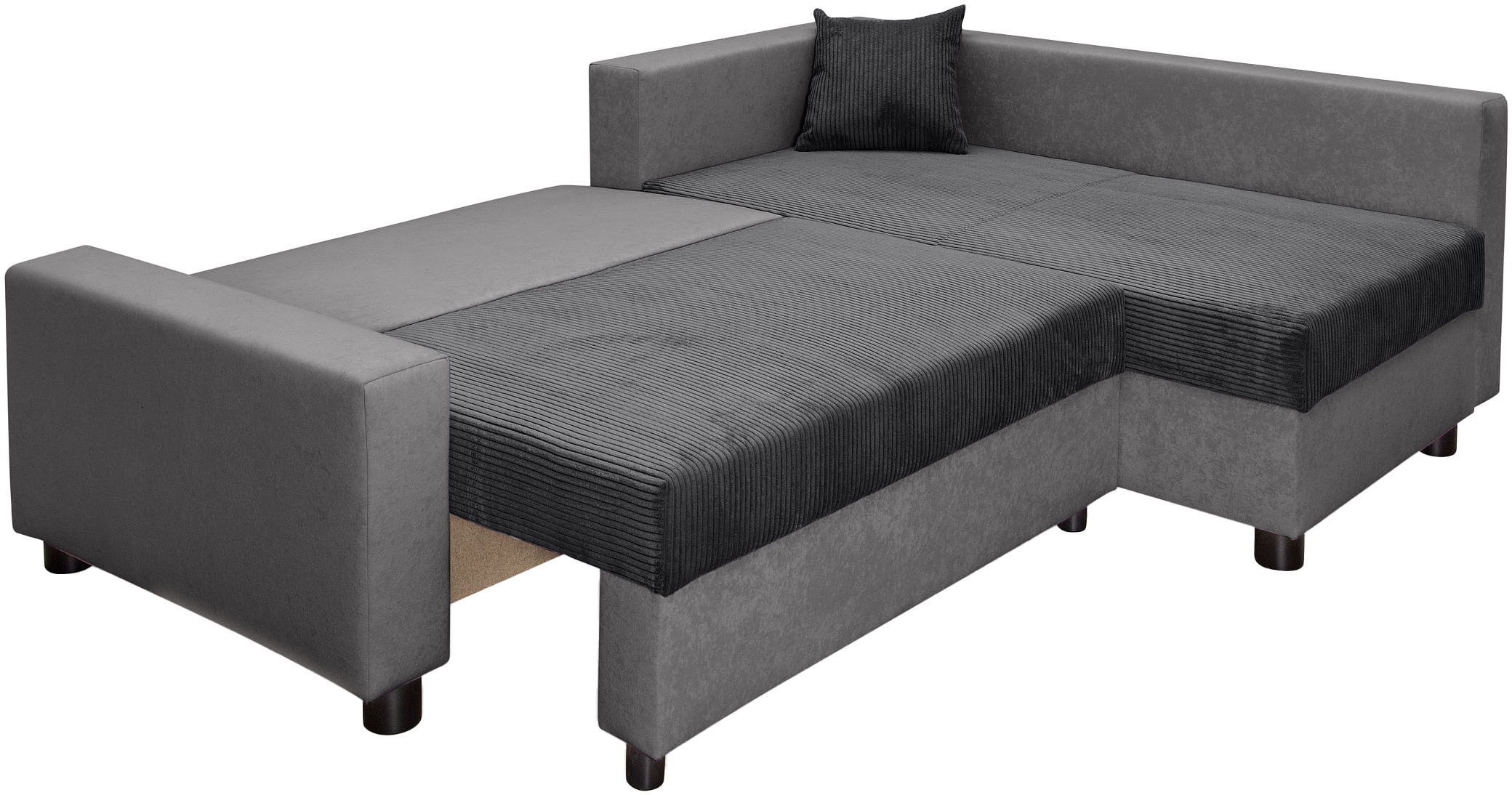 COLLECTION AB Ecksofa »Parma L-Form«, mit Schlaffunktion und Bettkasten, inklusive Kissen, Bonellfederkern