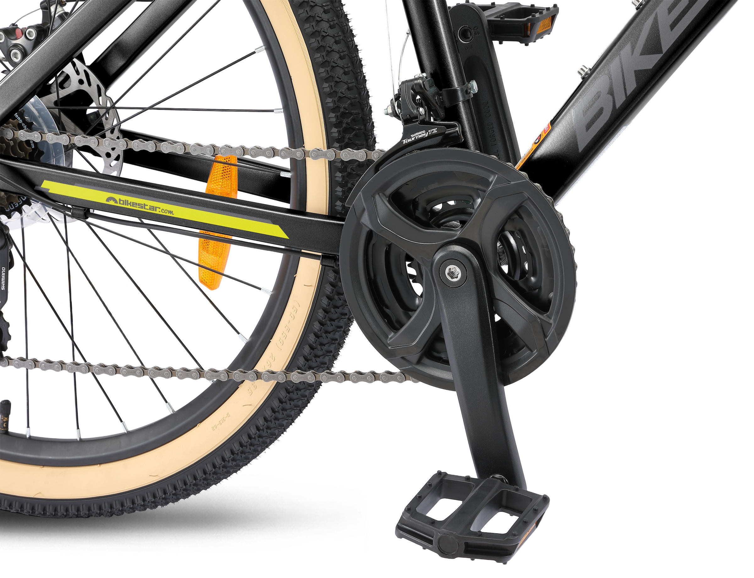 Bikestar Mountainbike 21 Gang Shimano RD-TY300 Schaltwerk Kettenschaltung für Damen und Herren, Kettenschaltung