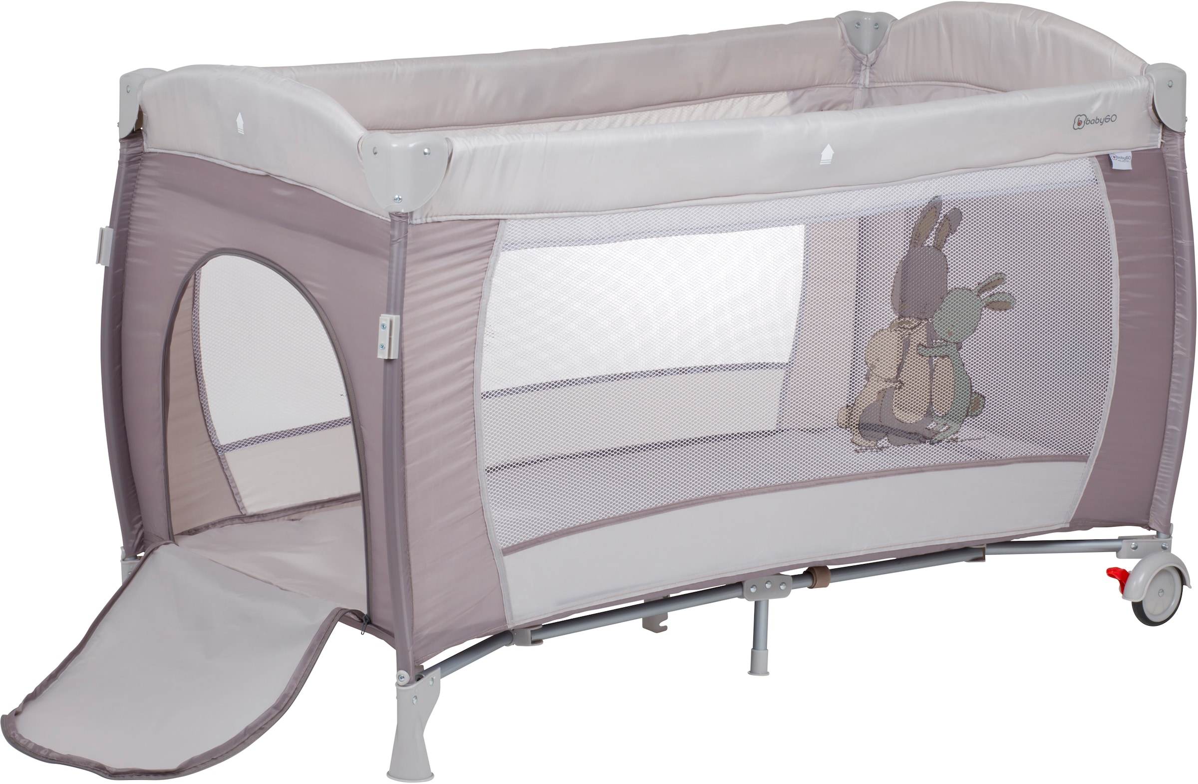 BabyGo Baby-Reisebett »Sleeper Deluxe, beige«, mit Musik-Mobile