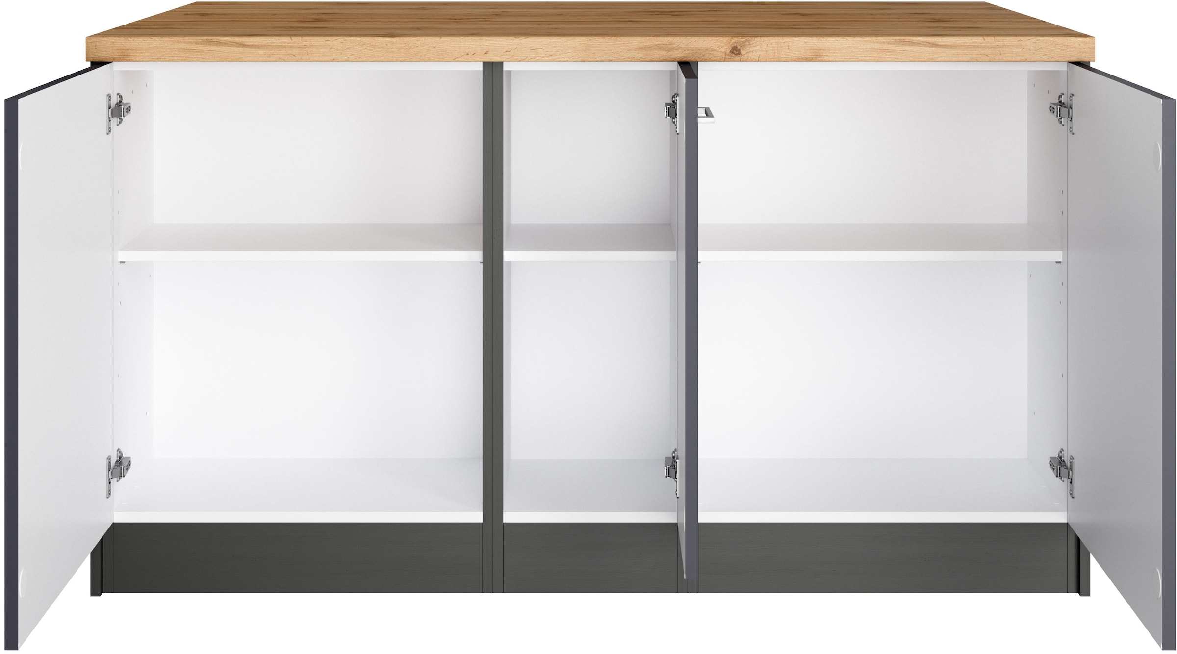 KOCHSTATION Kücheninsel »KS-Milan« Stellmaß 153/100 cm, viel Stauraum, Lebensmittelpunkt: Küche