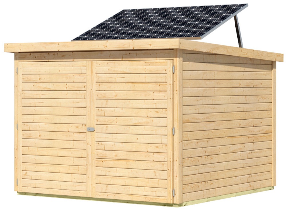 Karibu Fahrradbox »Fahrradgarage 4 Solar«, in verschiedenen Farben, mit Solarkit, BxTxH: 212,5x216,5x167 cm