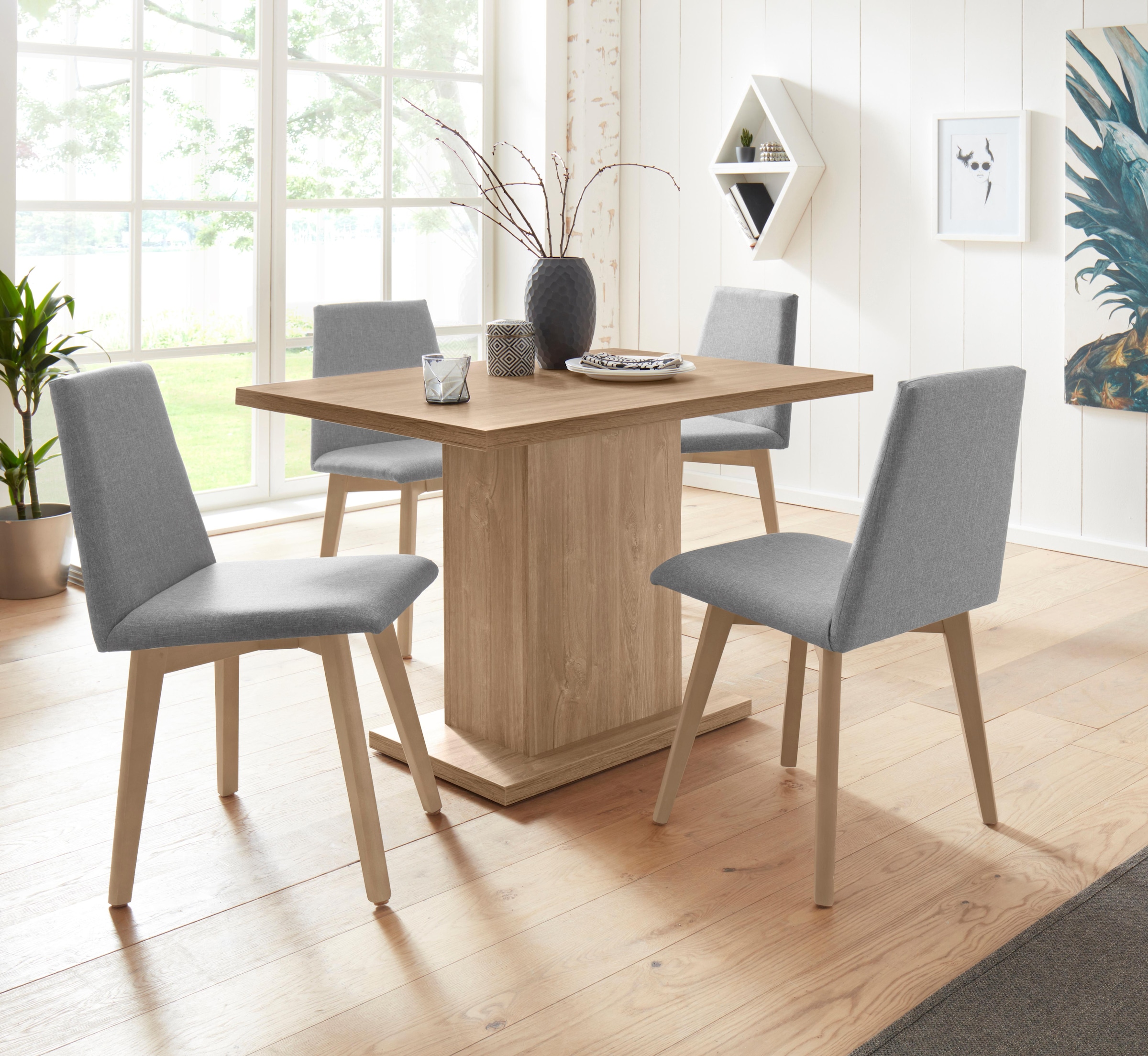 6. Bild von Home affaire Säulen-Esstisch »Zelle«, Breite 110 cm
