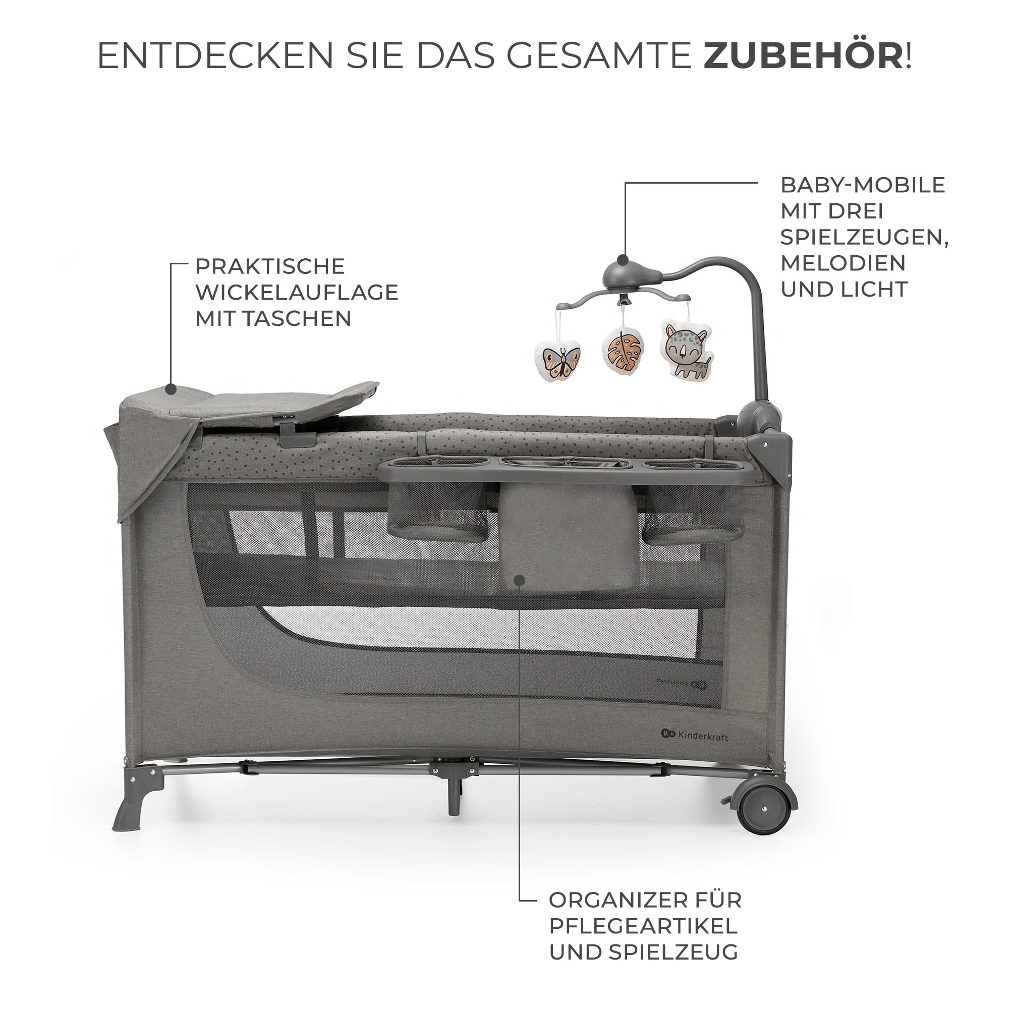 Kinderkraft Baby-Reisebett »JOY 2 mit Zubehör«