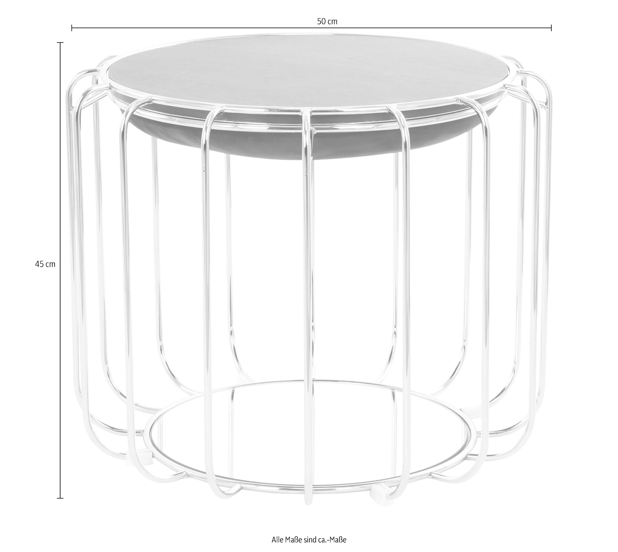 Kayoom Beistelltisch »Pouf Comfortable 110, abnehmbares und wendbares Oberteil«, (1 St.), praktisch umzuwandeln in Tisch oder Hocker, mit Spiegelglas