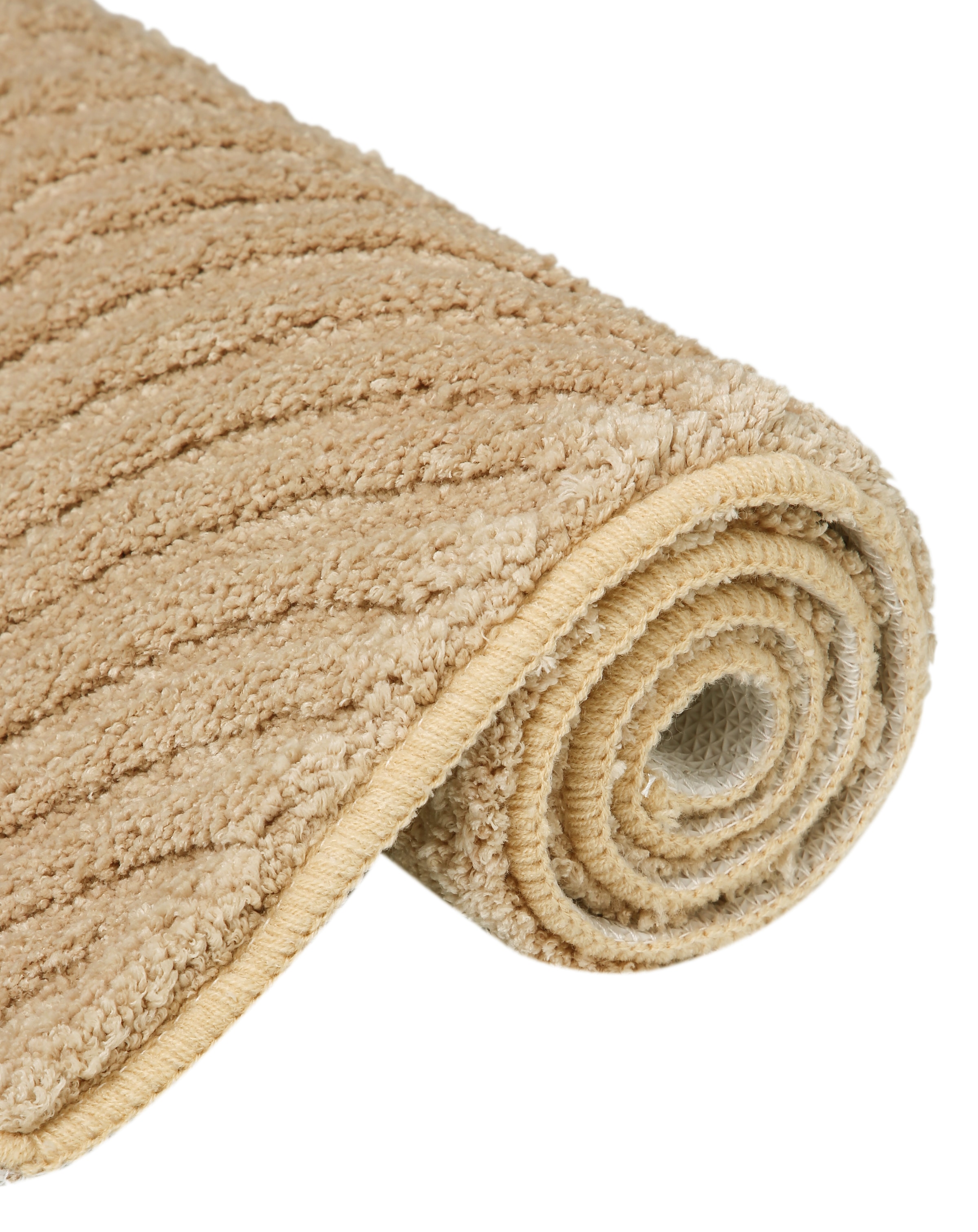 my home Badematte »Ognon, Scandi, Boho, modernes Muster«, rutschhemmend beschichtet, fußbodenheizungsgeeignet-schnell trocknend-strapazierfähig, Badteppich, Uni Farben, Hoch-Tief-Effekt