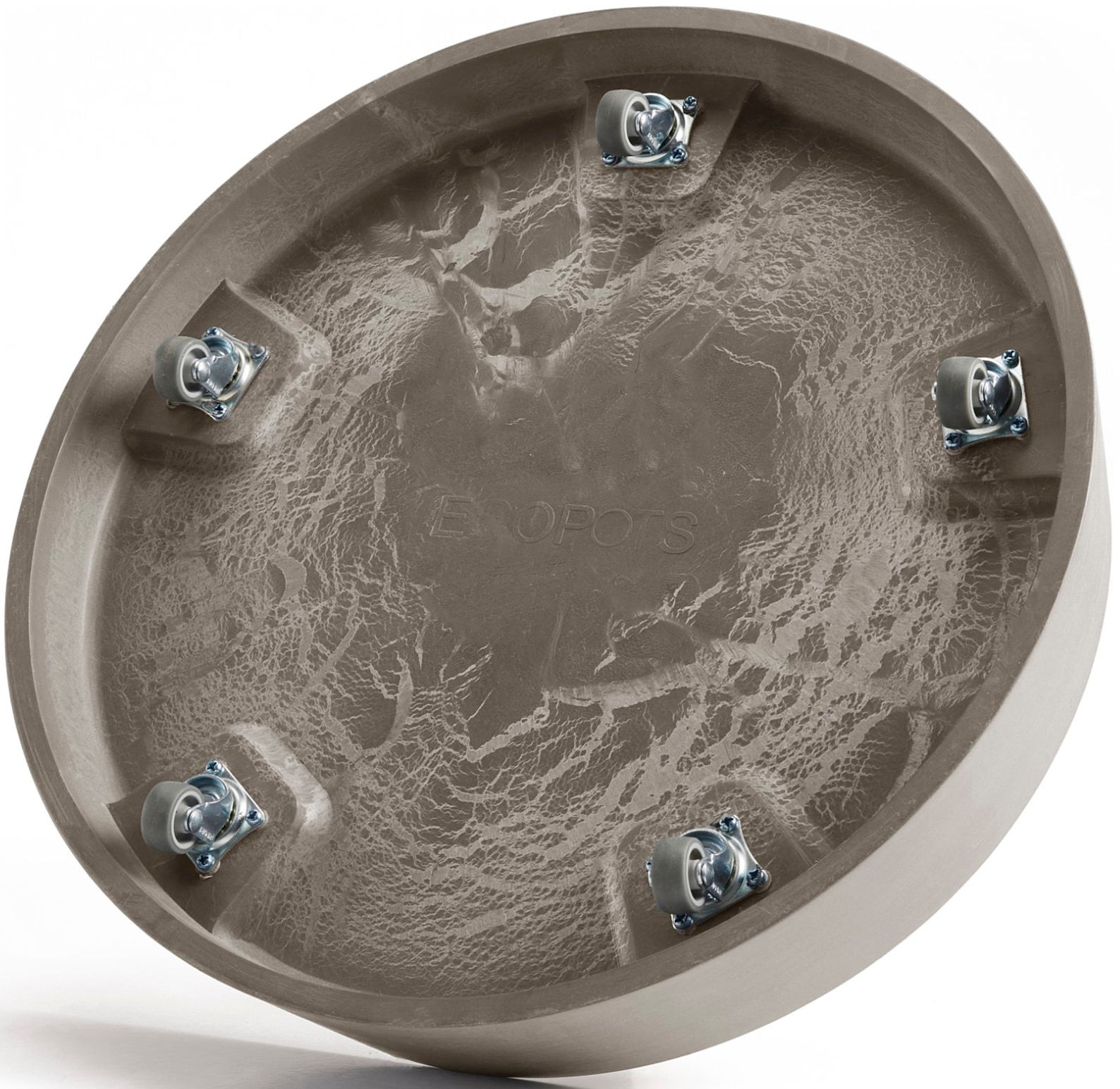 ECOPOTS Topfuntersetzer »mit Rollen Oslo 45 Taupe«, für innen und außen: frostsicher, bruchsicher und lichtbeständig