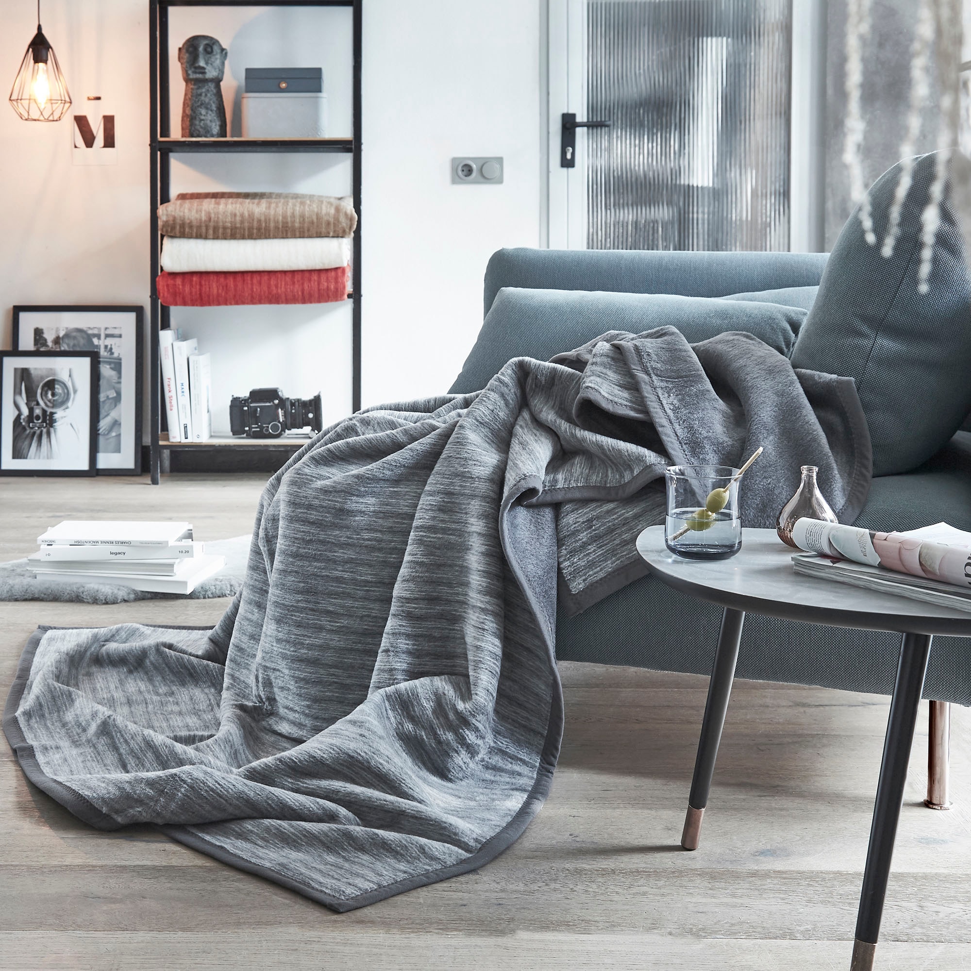 IBENA Kniedecke »Jacquard Kniedecke Fano«, 100 x 150 cm (Breite x Länge), im dezenten Streifen-Design