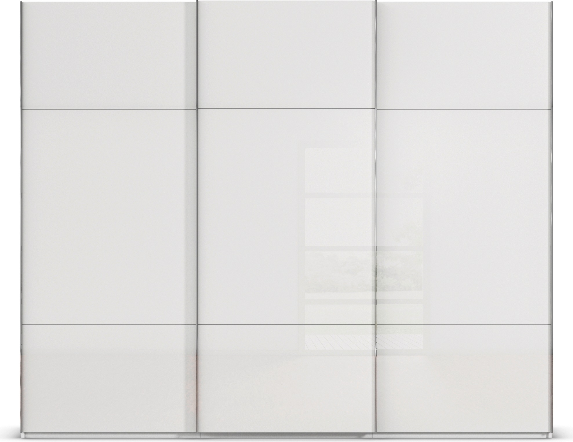 rauch Schwebetürenschrank »Kleiderschrank Schrank Garderobe Schlafzimmerschrank CONTIDO«, (in 3 verschiedenen Ausstattungen BASIC/CLASSIC/PREMIUM), aus hochwertigem Material in 6 Breiten 2 Griff-Farben MADE IN GERMANY