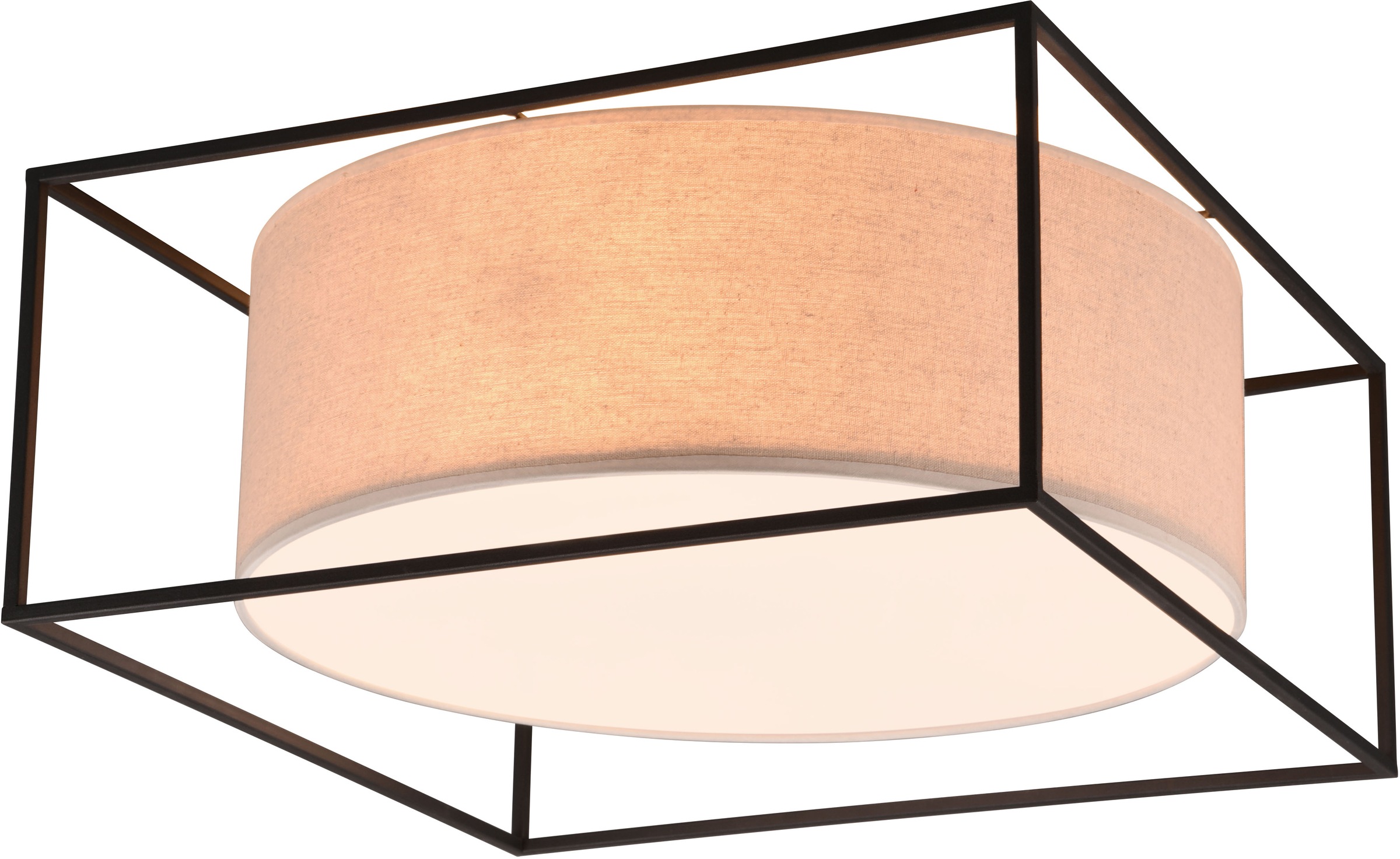 TRIO Leuchten Deckenleuchte »ROSS, 3-flammige Deckenlampe mit Stoffschirm 5 günstig online kaufen