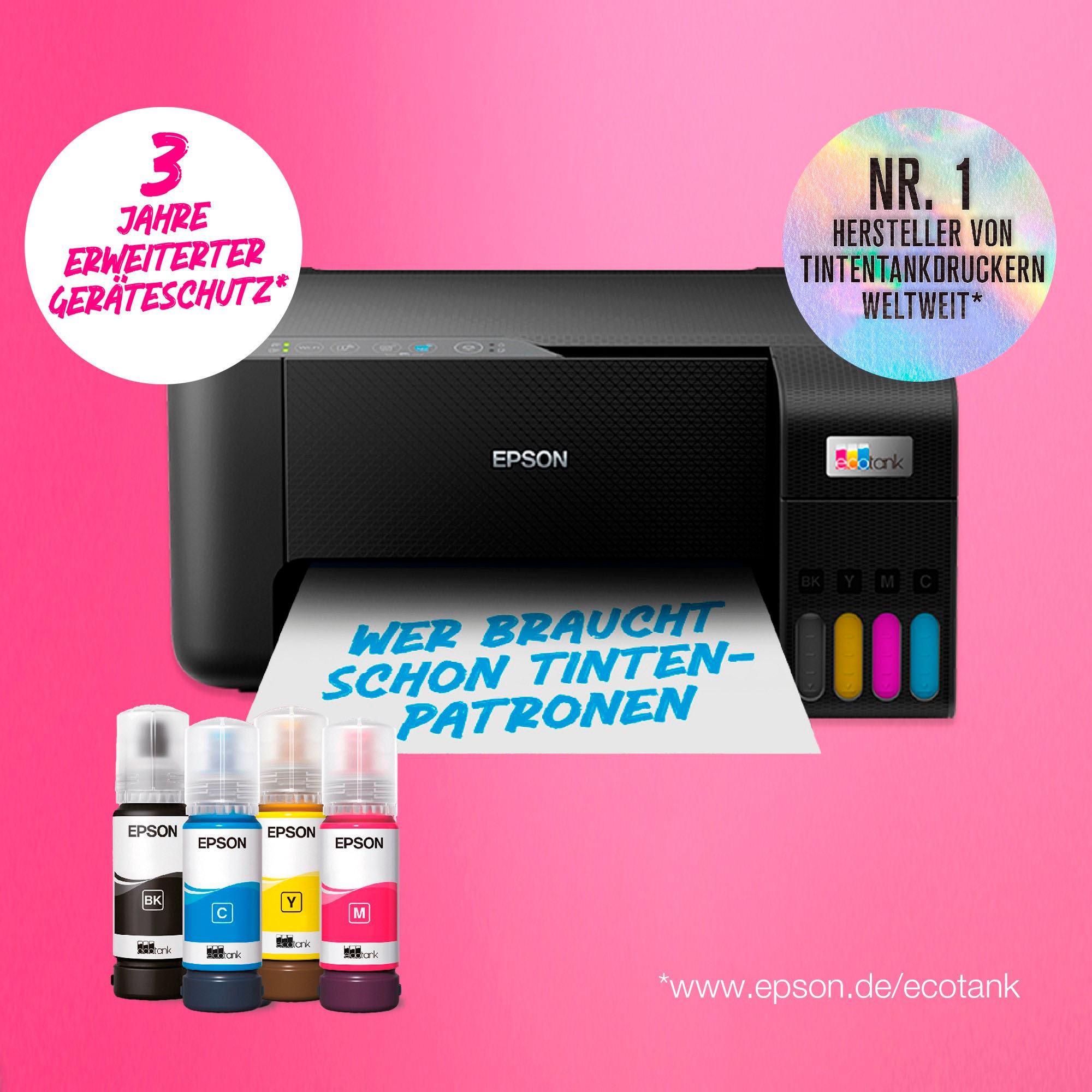 Epson Multifunktionsdrucker »EcoTank ET-2862«, Einfaches, unkompliziertes Tintentanksystem zum Nachfüllen