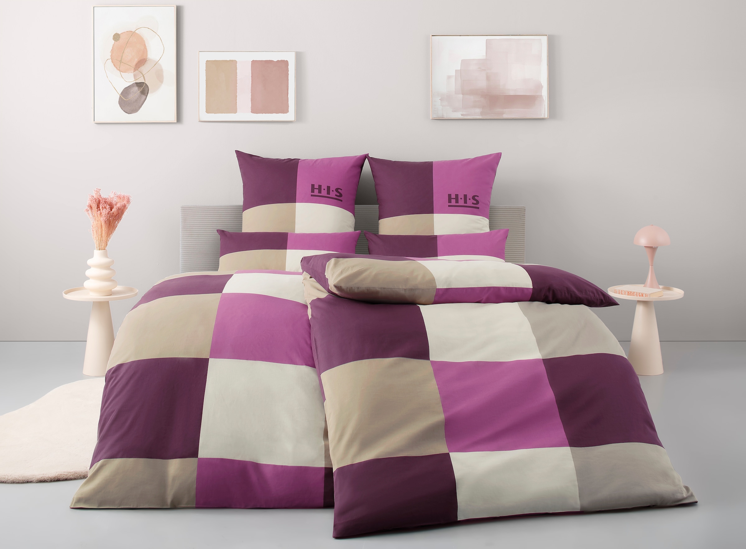OTTO home Bettwäsche »Tirrell« 3 Bettwäsche ab Gr. 135x200 cm, 100% Baumwolle, Marke H.I.S by OTTO home