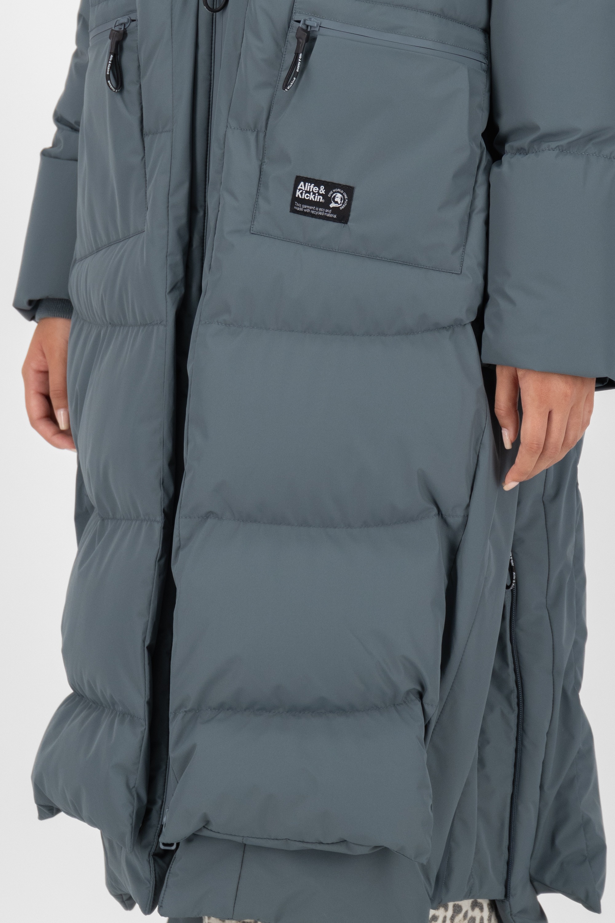 Alife & Kickin Winterjacke »Damen RihannaAK A«, mit Kapuze, Langer, warmer Wintermantel mit großer Kapuze und Fleece Innenfutter