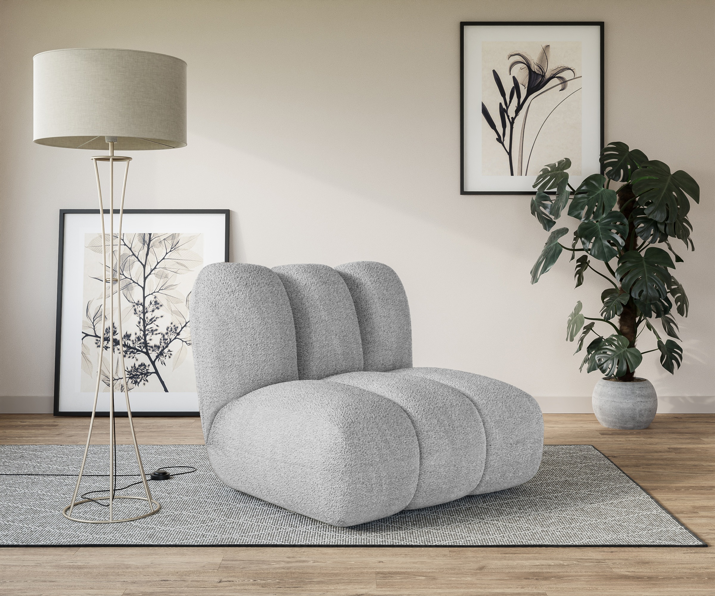 LeGer Home by Lena Gercke Sessel »Priya Loungesessel, moderne Steppung, auc günstig online kaufen