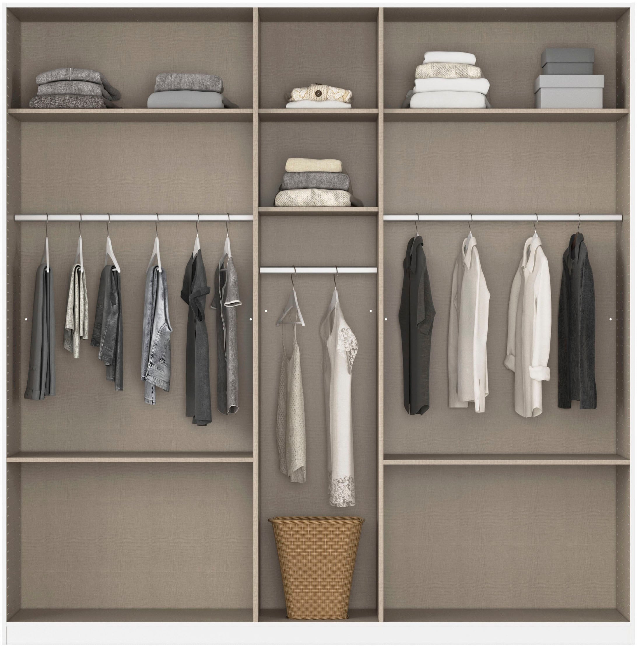 rauch Kleiderschrank »Kleiderschrank Schrank Garderobe Wäscheschrank WILDBERG« Breiten 226/271 cm, Höhen 210/229 cm,  mit 6 Schubladen, obere Schublade mit Holz-Einteilung MADE IN GERMANY